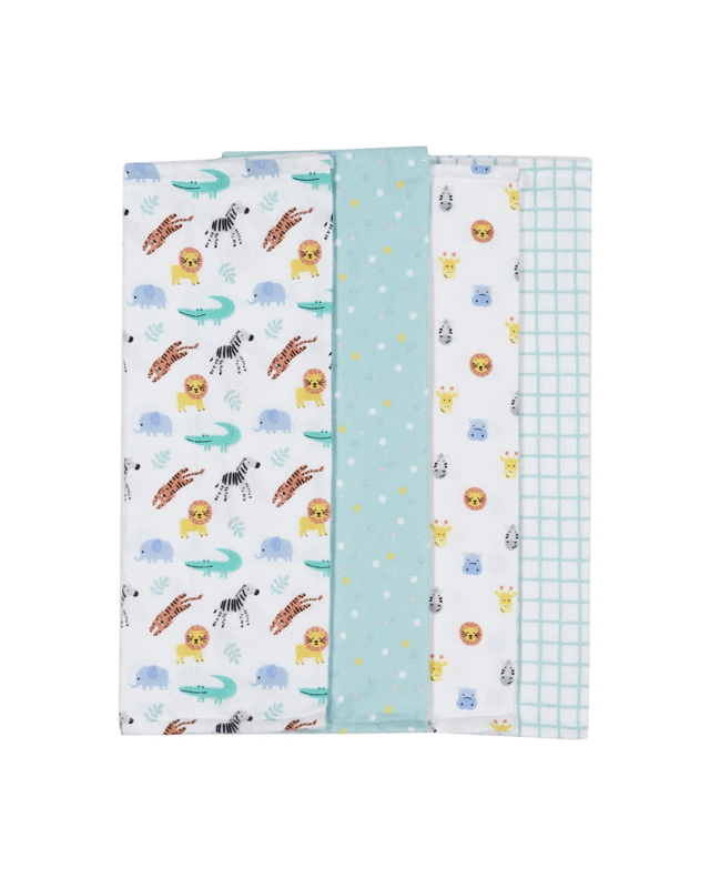 4 Pack Organic Cotton Burping Cl