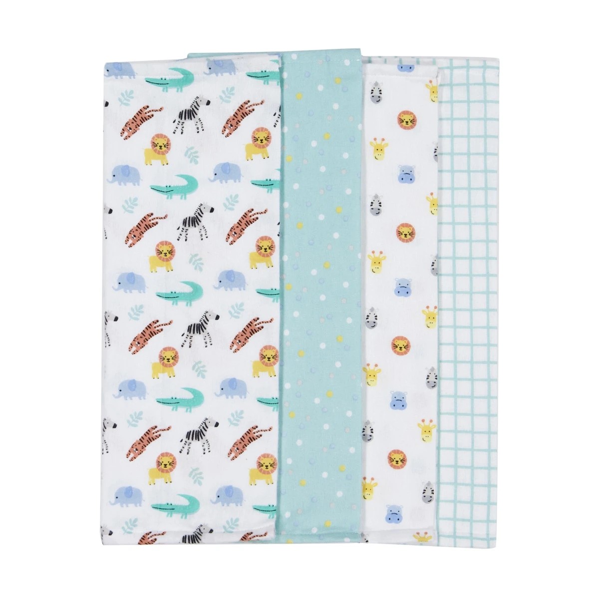 1 4 Pack Organic Cotton Burping Cloths, 1 of 4