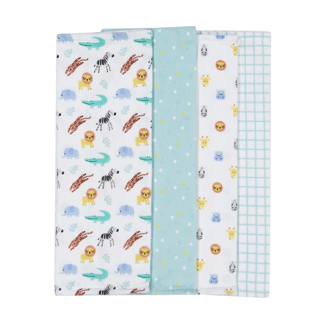 2 4 Pack Organic Cotton Burping Cloths, 2 of 4