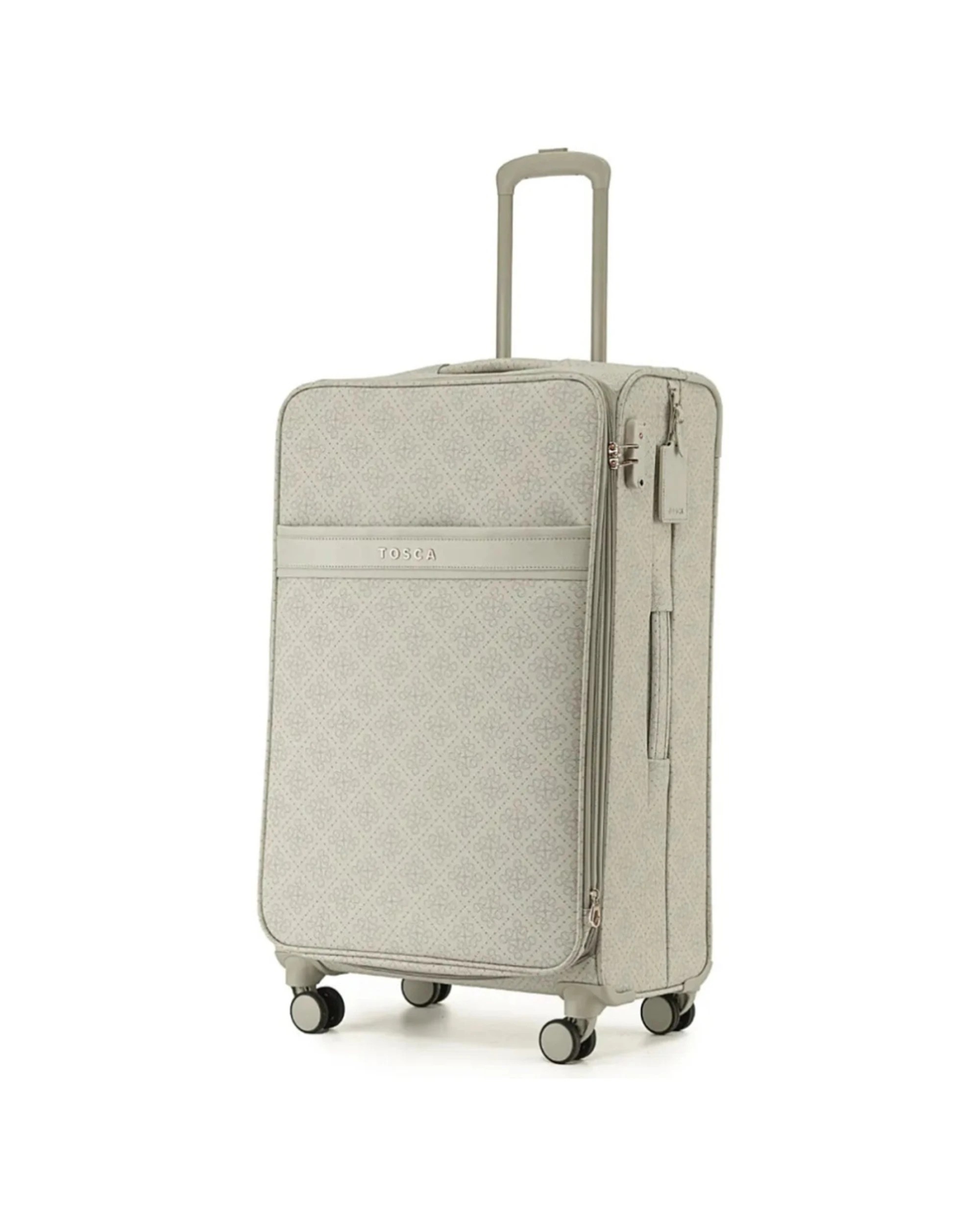 1 Tosca Willow 77 cm Large Lightweight Expandable Suitcase Travel Luggage Vanilla - Natural, 1 of 3