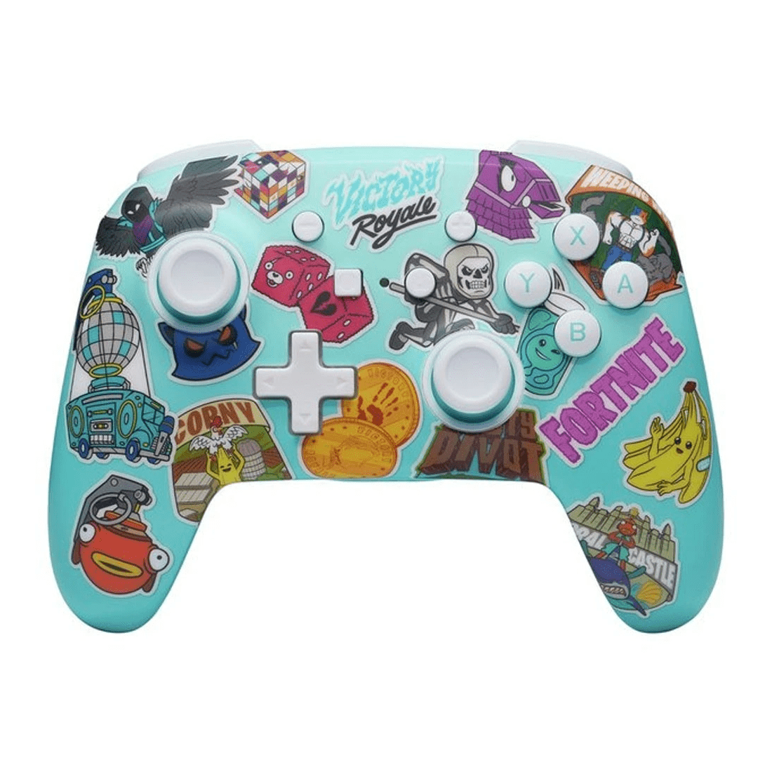 1 PowerA Enhanced Wireless Controller for Nintendo Switch/OLED - Fortnite Stickers - Multi-Coloured,Teal, 1 of 1