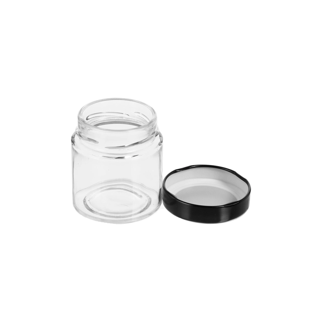 4 4pk Lemon & Lime Soho Glass Preserve Jar 125ml W/ Black Lid Storage Container
 - Black, 4 of 4