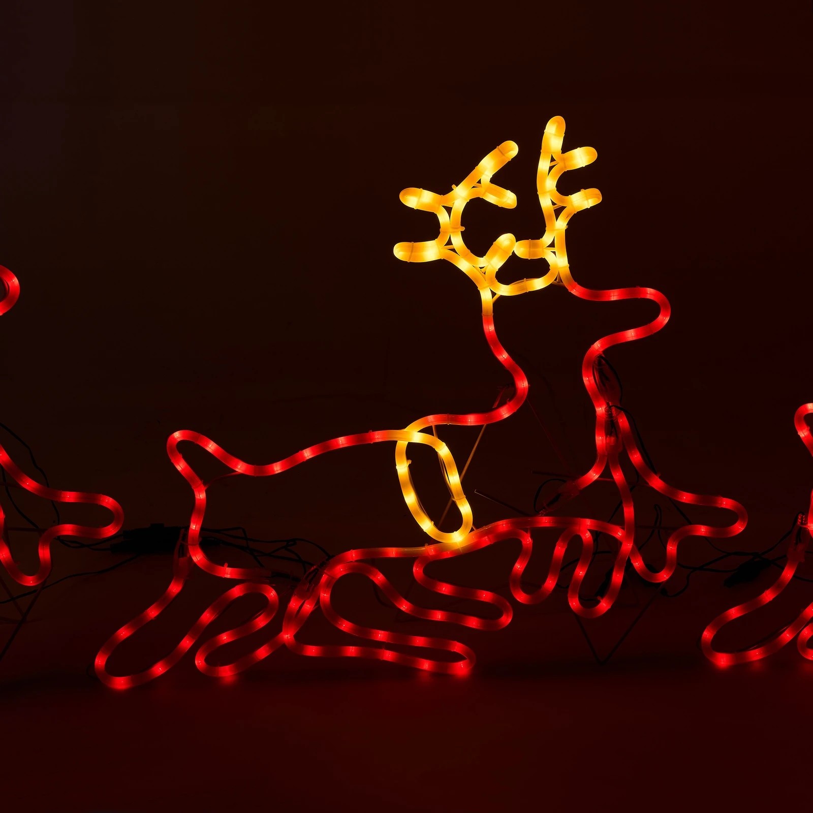 7 Tinseltown Christmas Light Led Motif Rope Lights Santa Riding 4 Reindeer Outdoor
 - Multi, 7 of 8