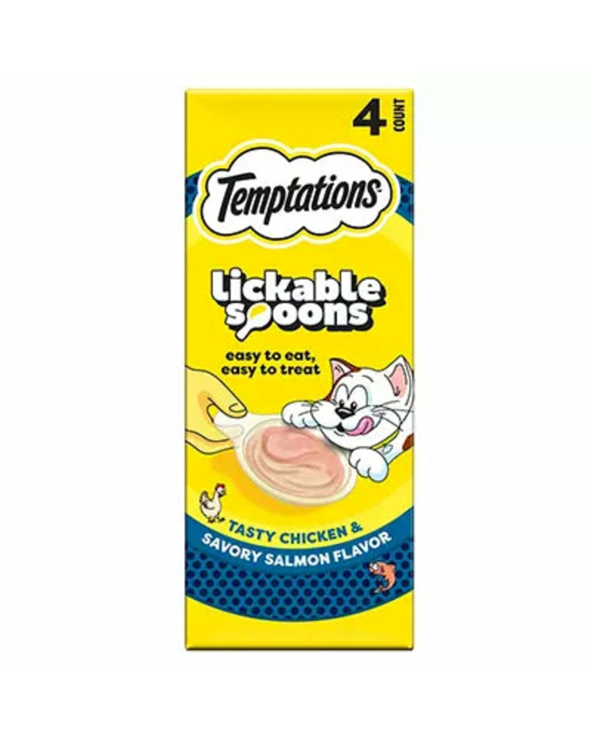 1 Temptations Creamy Spoons Tasty Chicken And Savoury Salmon Flavour 4 Pack, 1 of 1