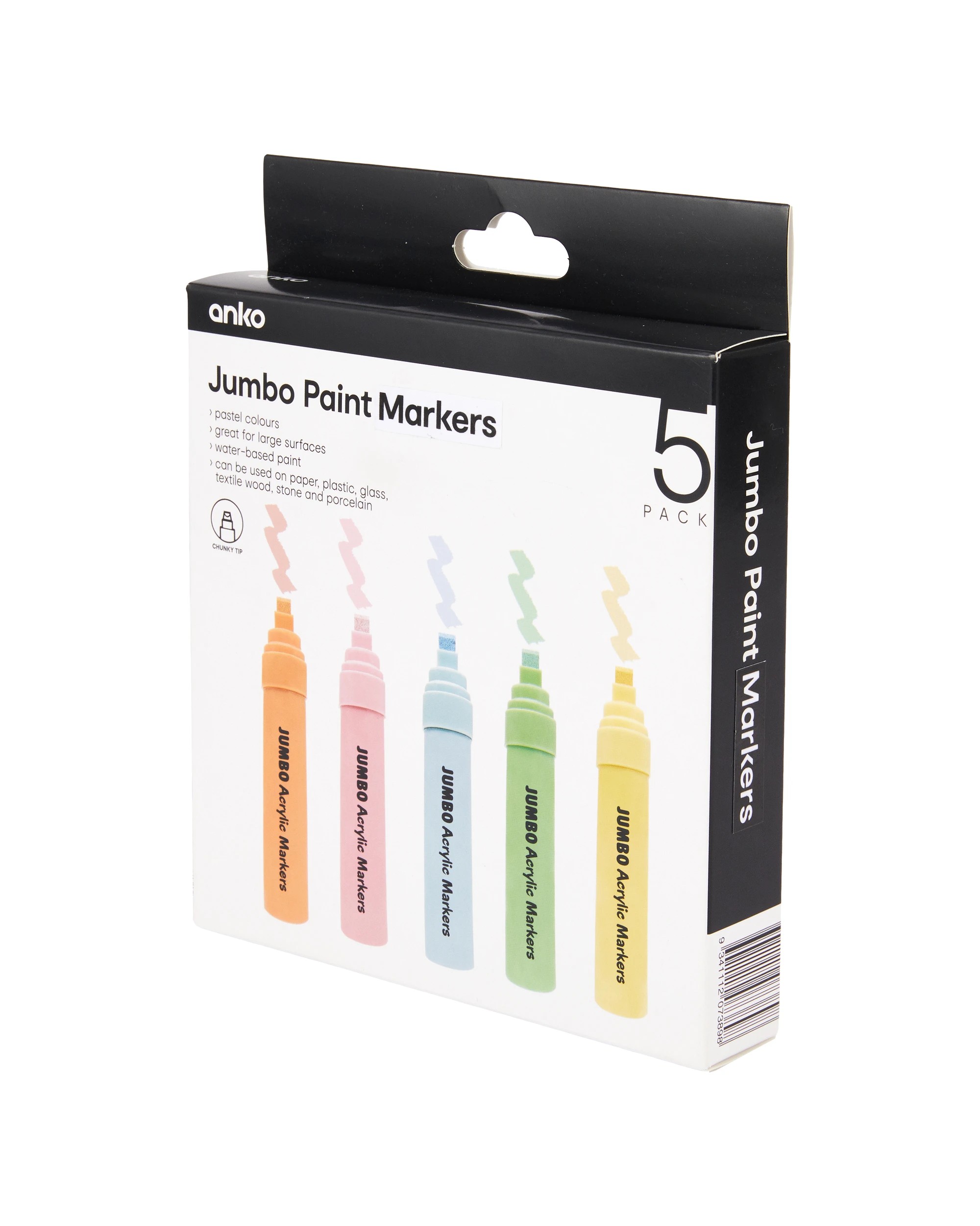 2 5 Pack Jumbo Paint Markers - Pastel, 2 of 7