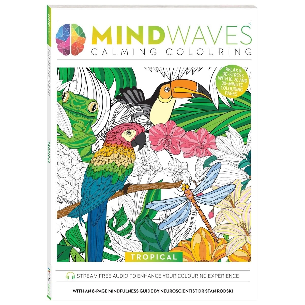 1 Mindwaves Calming Colouring: Tropical - Book, 1 of 4