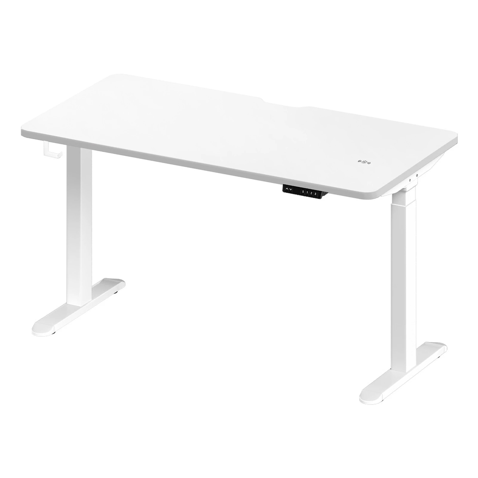 1 Oikiture Electric Standing Desk With Wireless Charging Dual Motor 140cm
 - White, 1 of 4