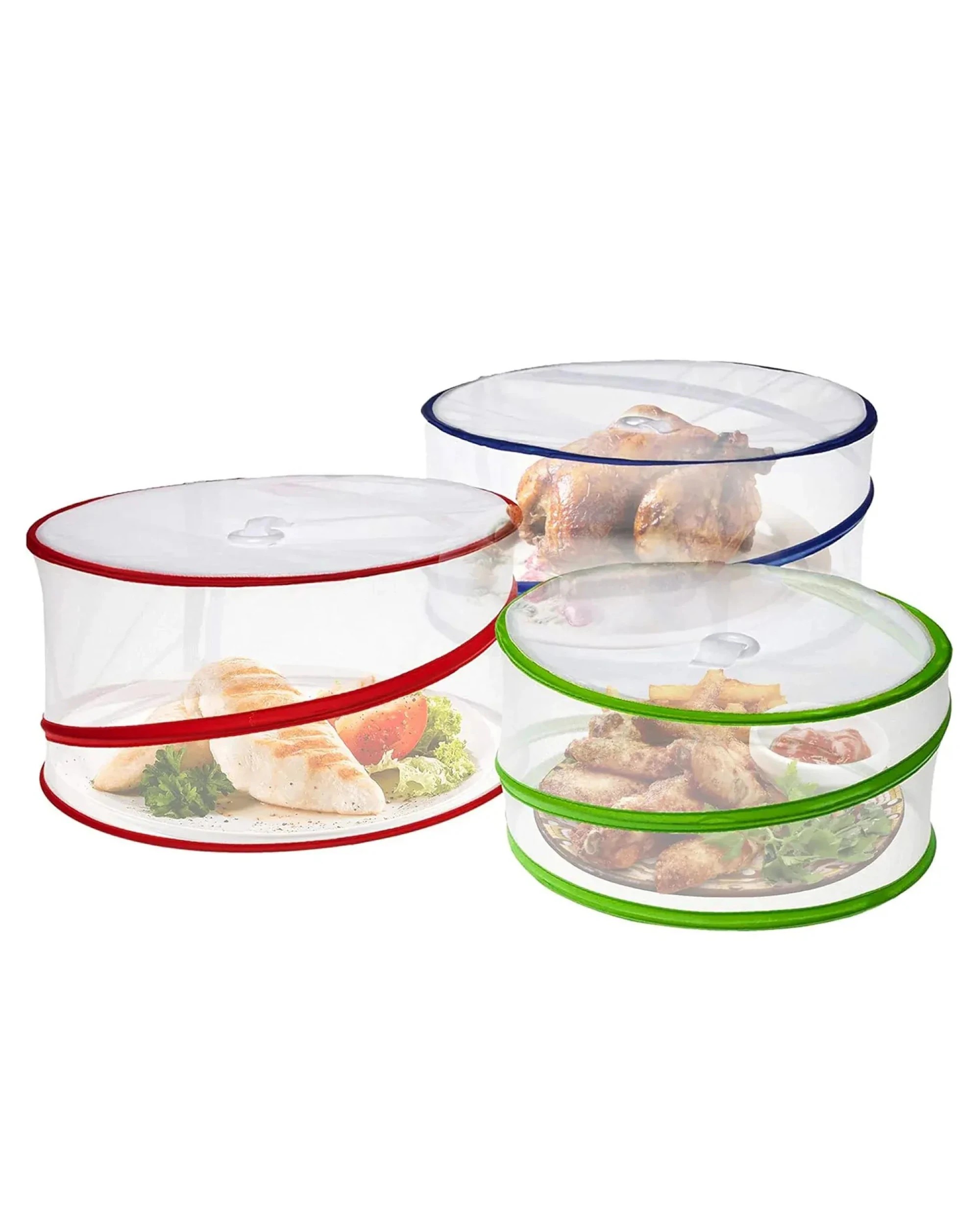 1 BR Home 3pcs POP UP FOOD COVERS Camping Picnic BBQ Kitchen Insect Protectors Food Net, 1 of 10