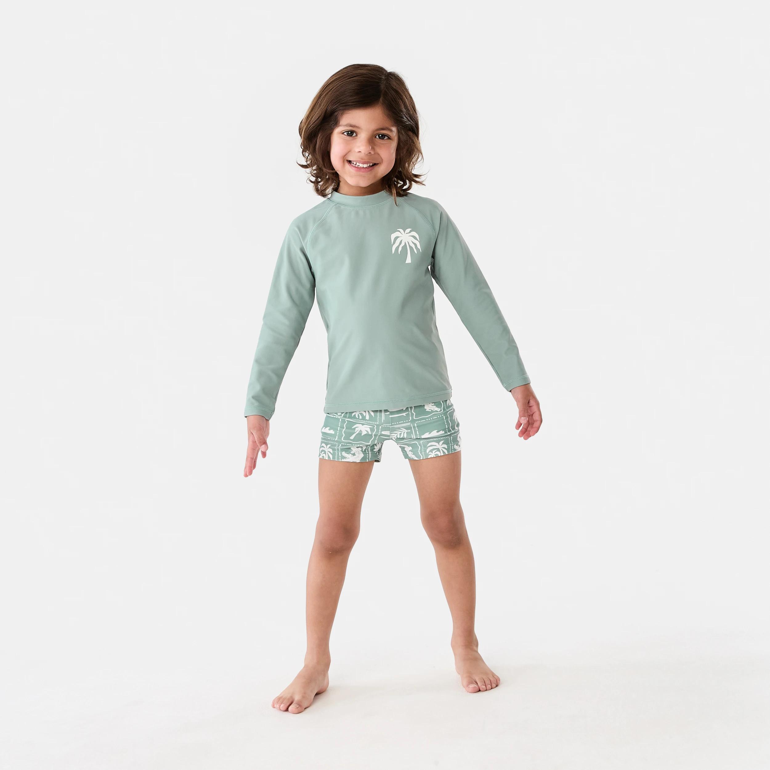 6 Long Sleeve Swim Set SURF ICON TILE GREEN, 6 of 7