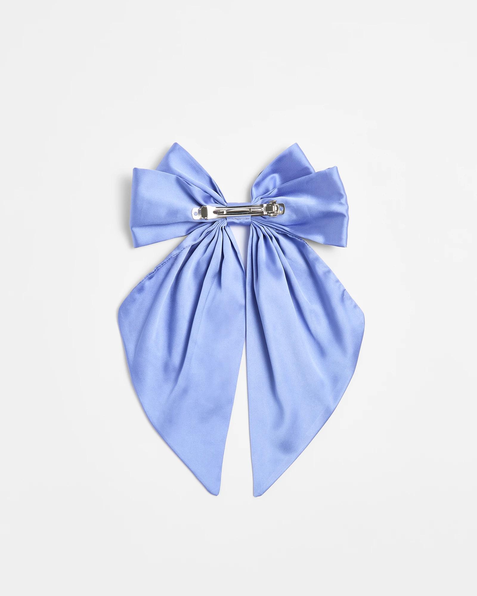 2 Target Large Satin Hair Bow BLUE, 2 of 2