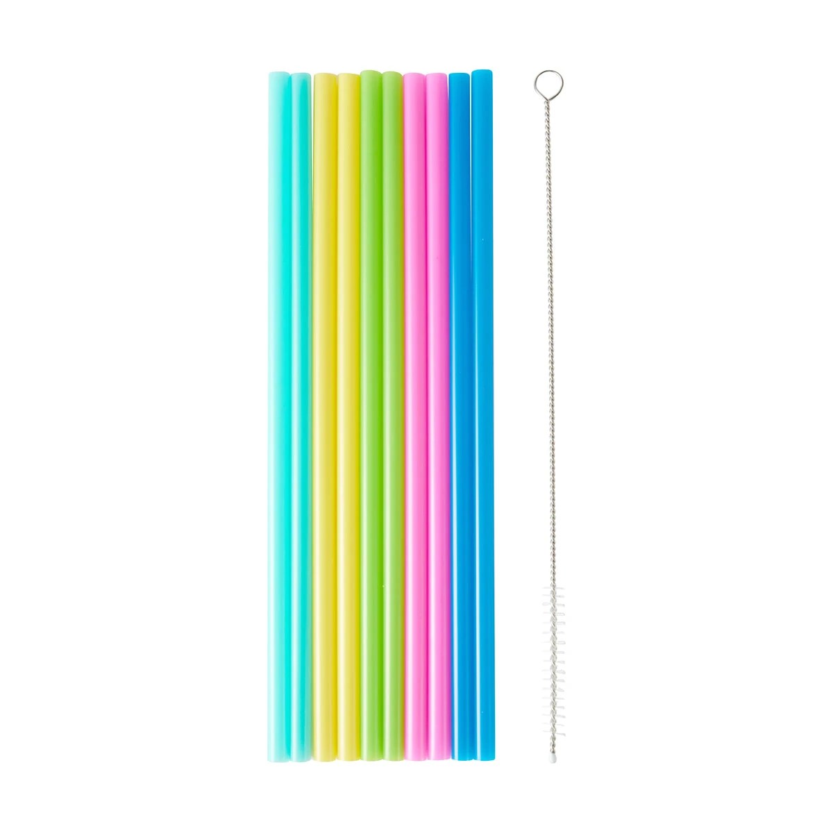 2 10 Piece Reusable Bright Straws, 2 of 9