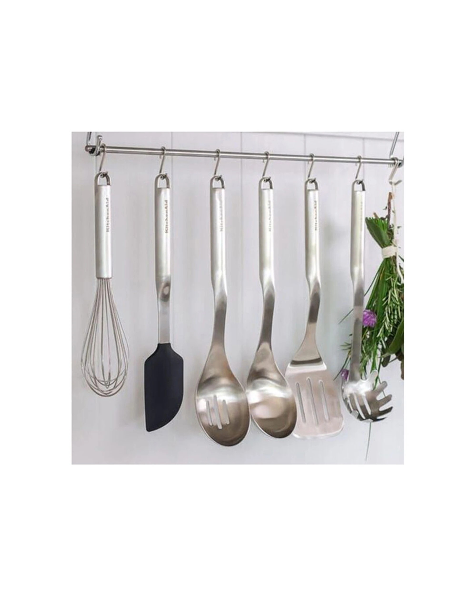 6 KitchenAid 2PK Premium Flexible Stainless Steel Scraper Spatula Kitchen Utensil - Silver, 6 of 6