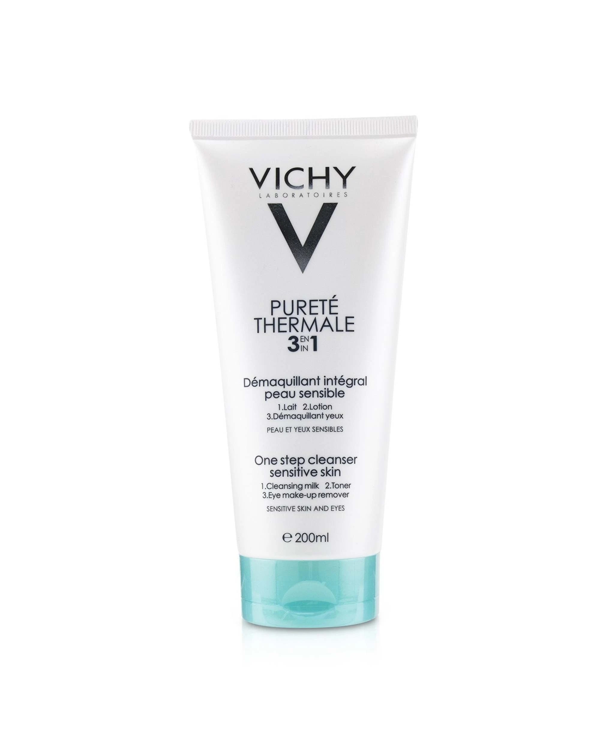 1 Vichy Purete Thermale 3 In 1 One Step Cleanser (For Sensitive Skin)  200ml/6.76ml, 1 of 4