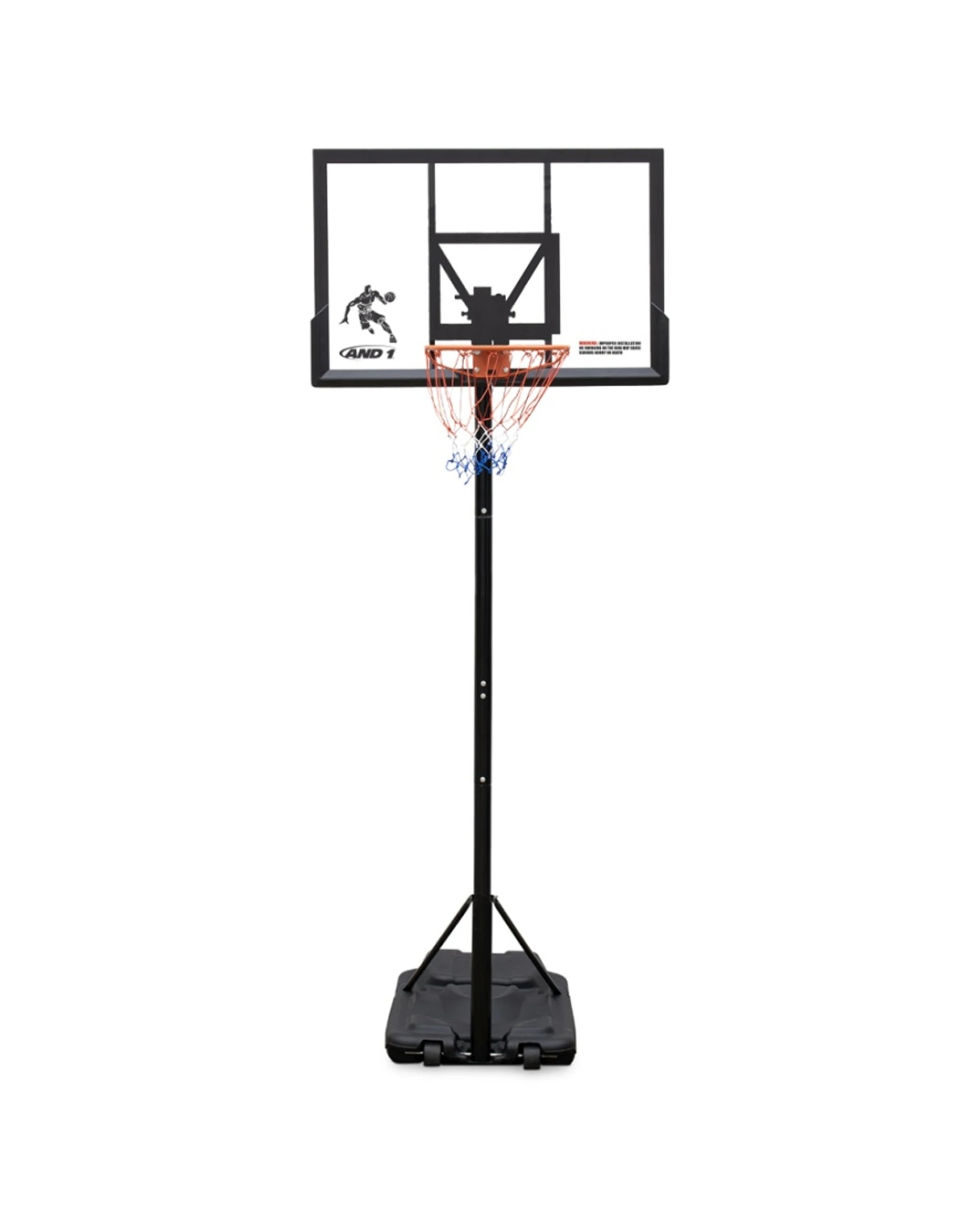 1 AND1 48in Power Lift PC Basketball System Height 2.45-3.05m Basketball Ring - Black, 1 of 1