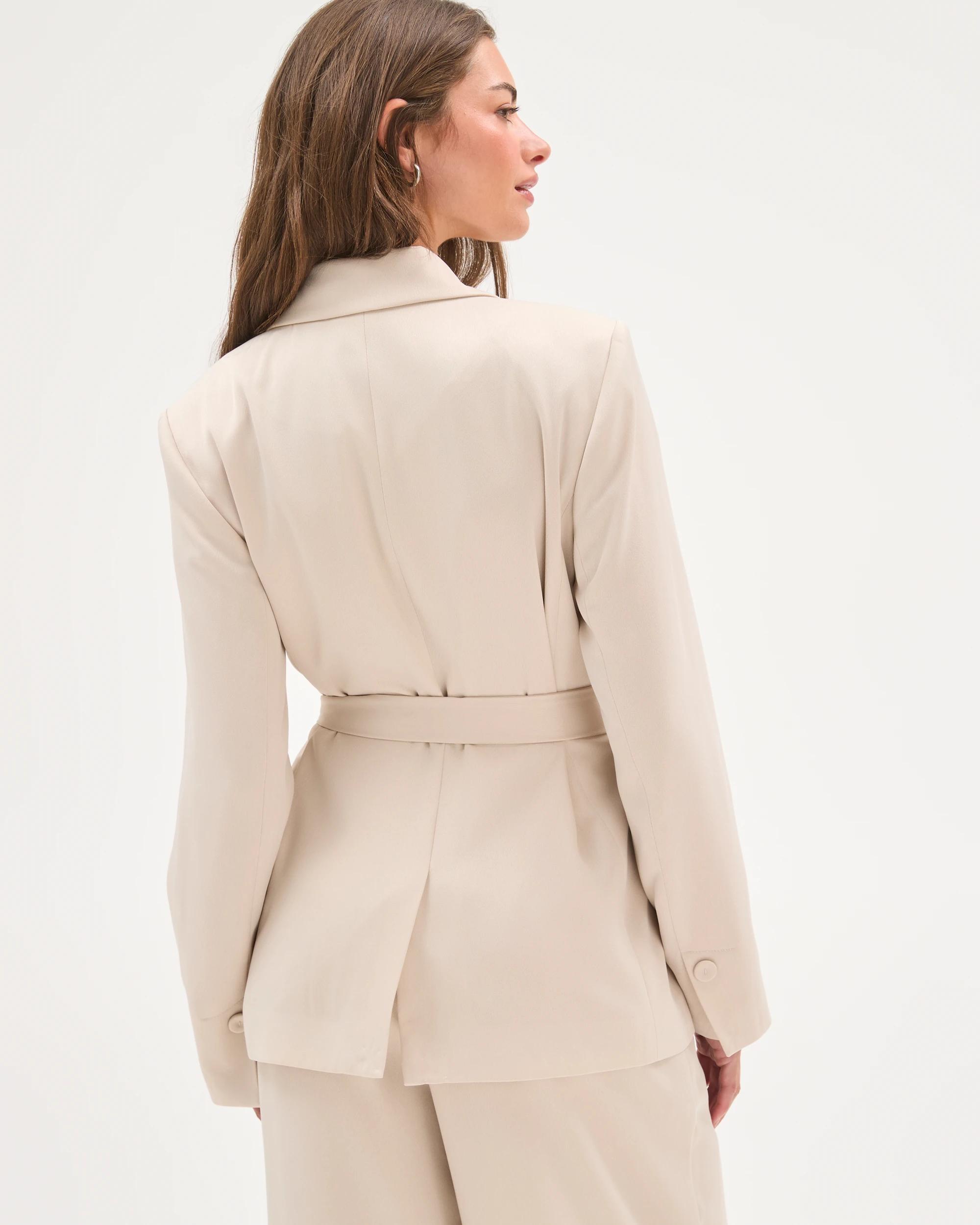 8 Target Petites Petites Tailored Satin Blazer OYSTER, 8 of 8