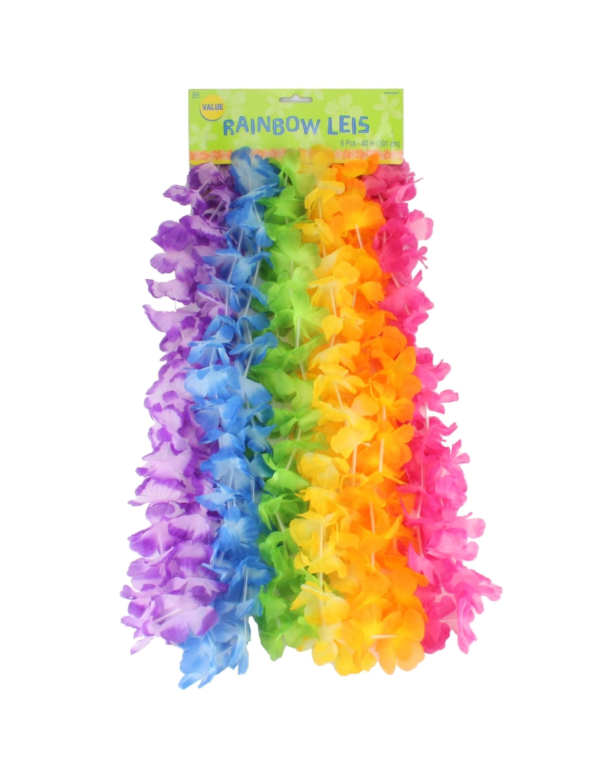 1 Amscan Hawaiian Leis Pack of 6 - Rainbow, 1 of 1