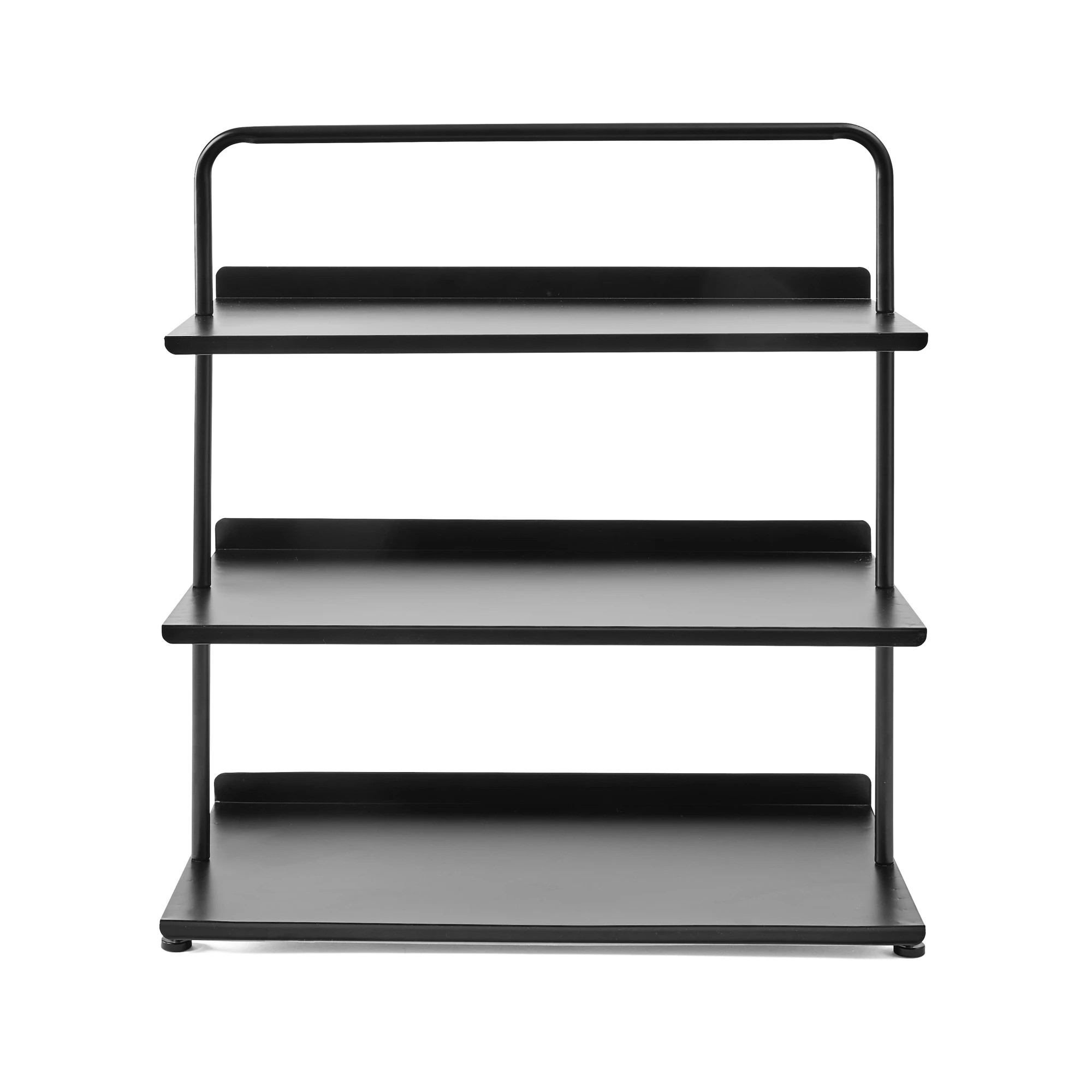 4 3 Tier Black Shoe Rack, 4 of 7