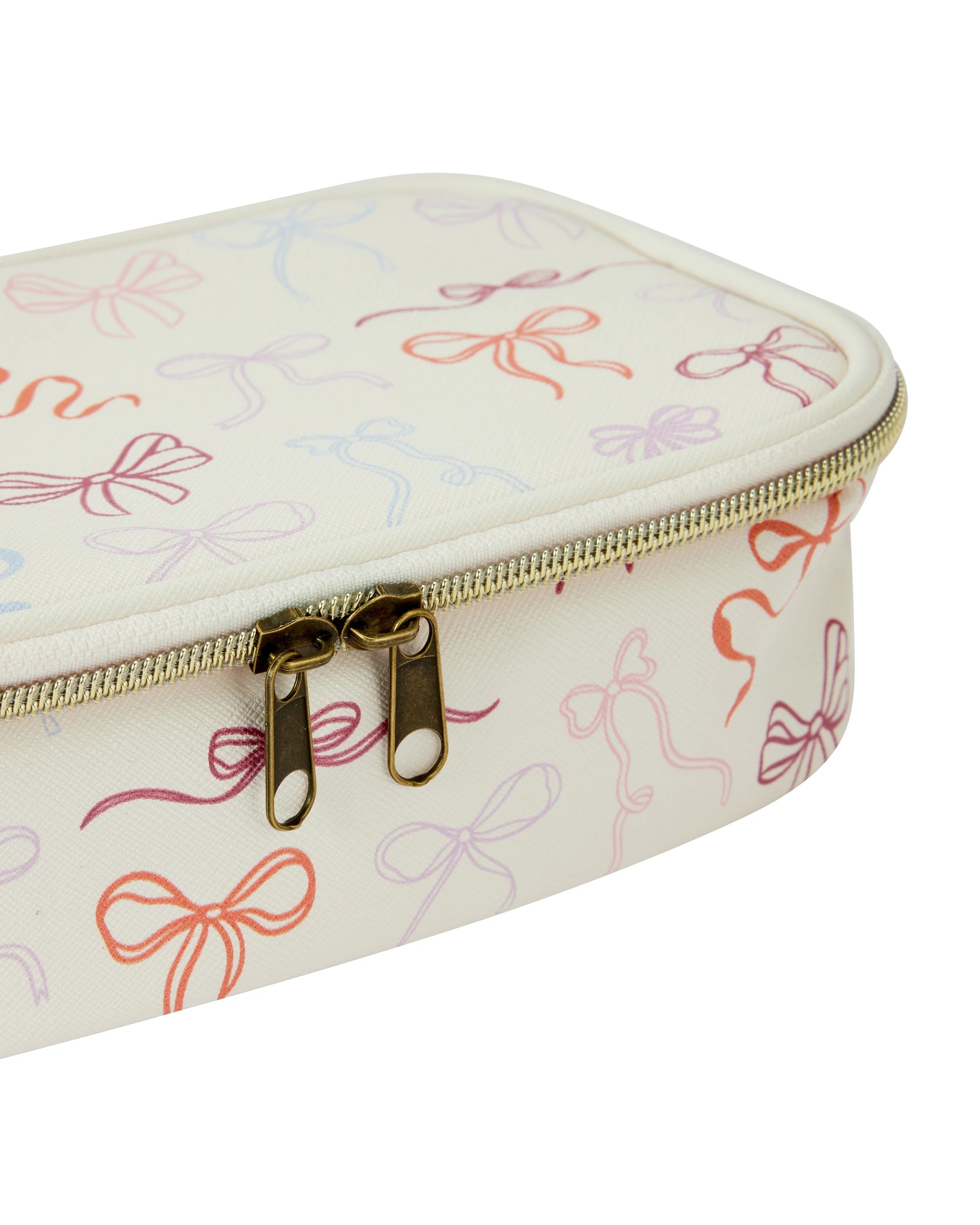3 Zip Top Pencil Case - Bow, 3 of 7