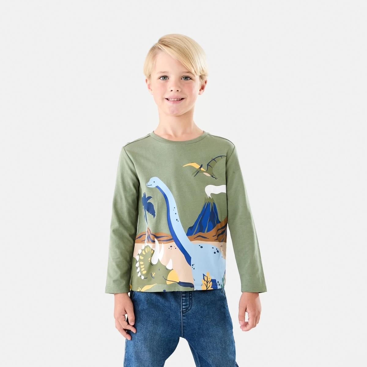 1 Long Sleeve Print T-shirt Gre Dinola, 1 of 8