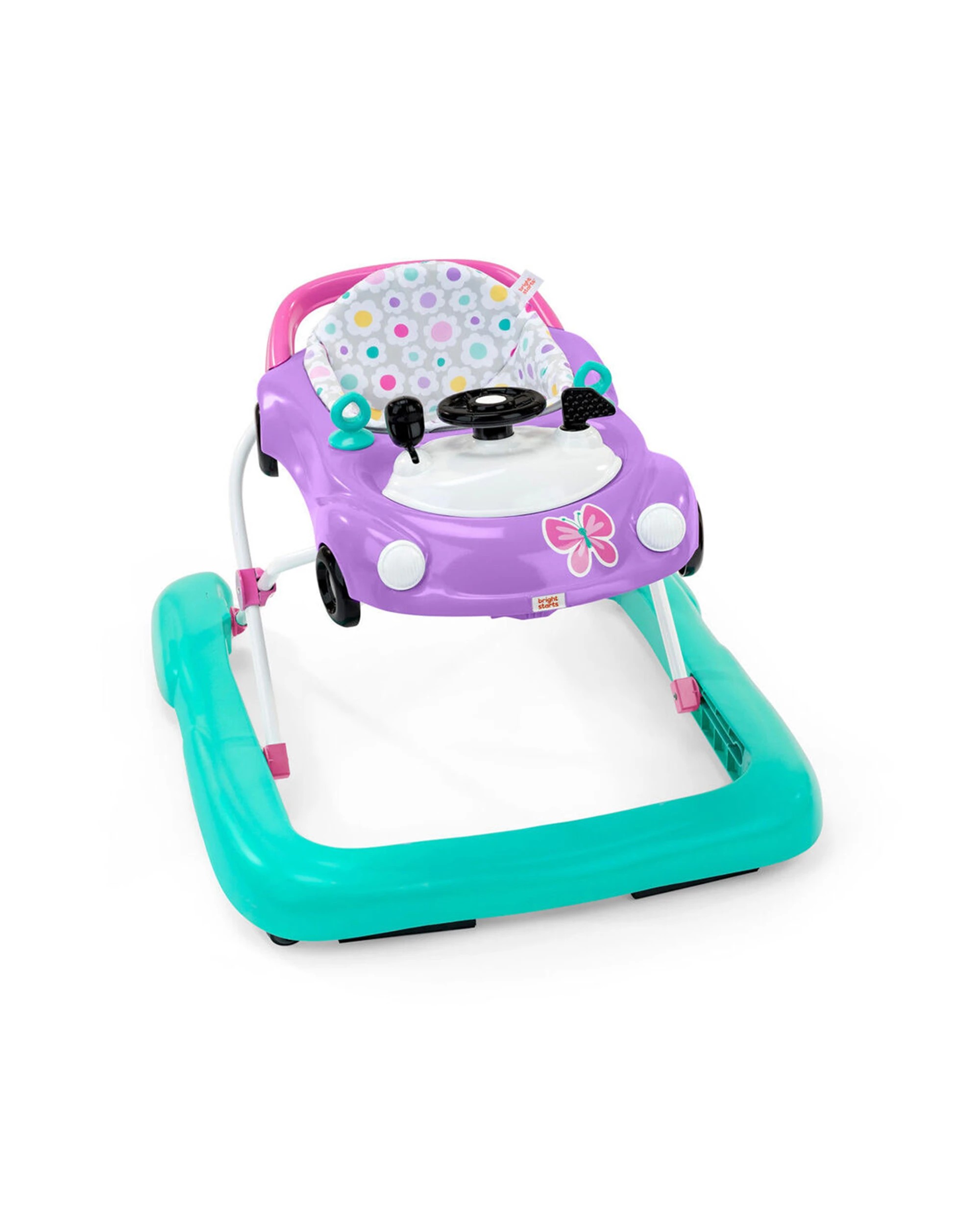 1 Bright Starts Little Speedster 3 In 1 Sports Car Baby Walker 6-24 Months - Purple, 1 of 7