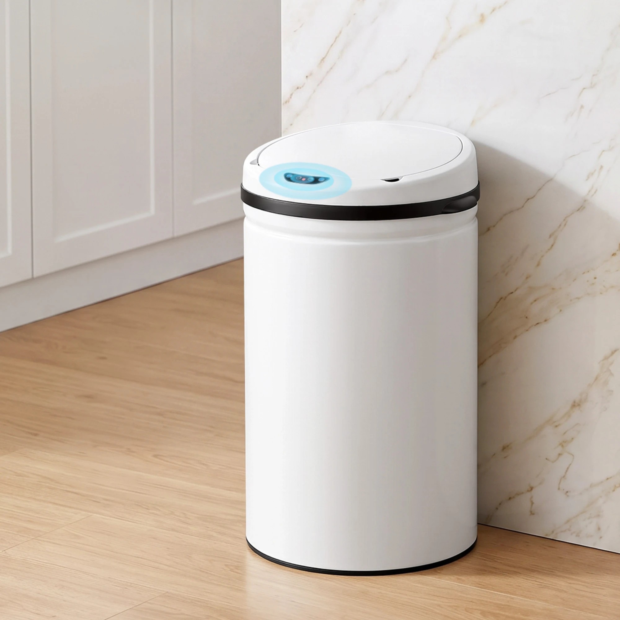 9 Devanti 30L Sensor Bin Automatic Touchless Trash Can Garbage Rubbish - White, 9 of 9