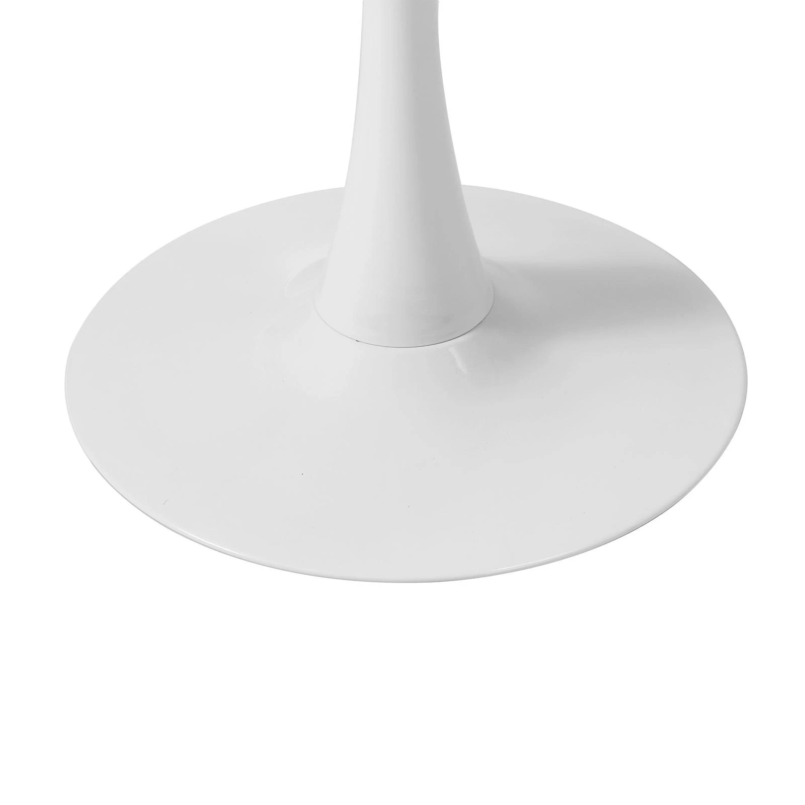 8 Oikiture 60cm Dining Table Kitchen Marble Tulip Round Metal Leg
 - White, 8 of 9