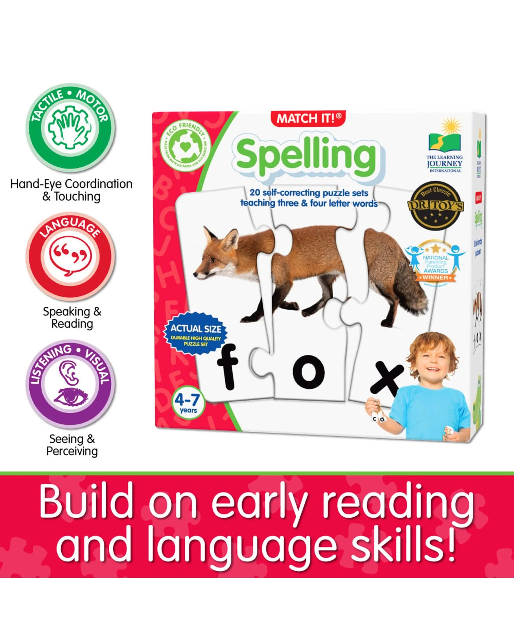 6 Learning Journey Match It Spelling Puzzle, 6 of 7