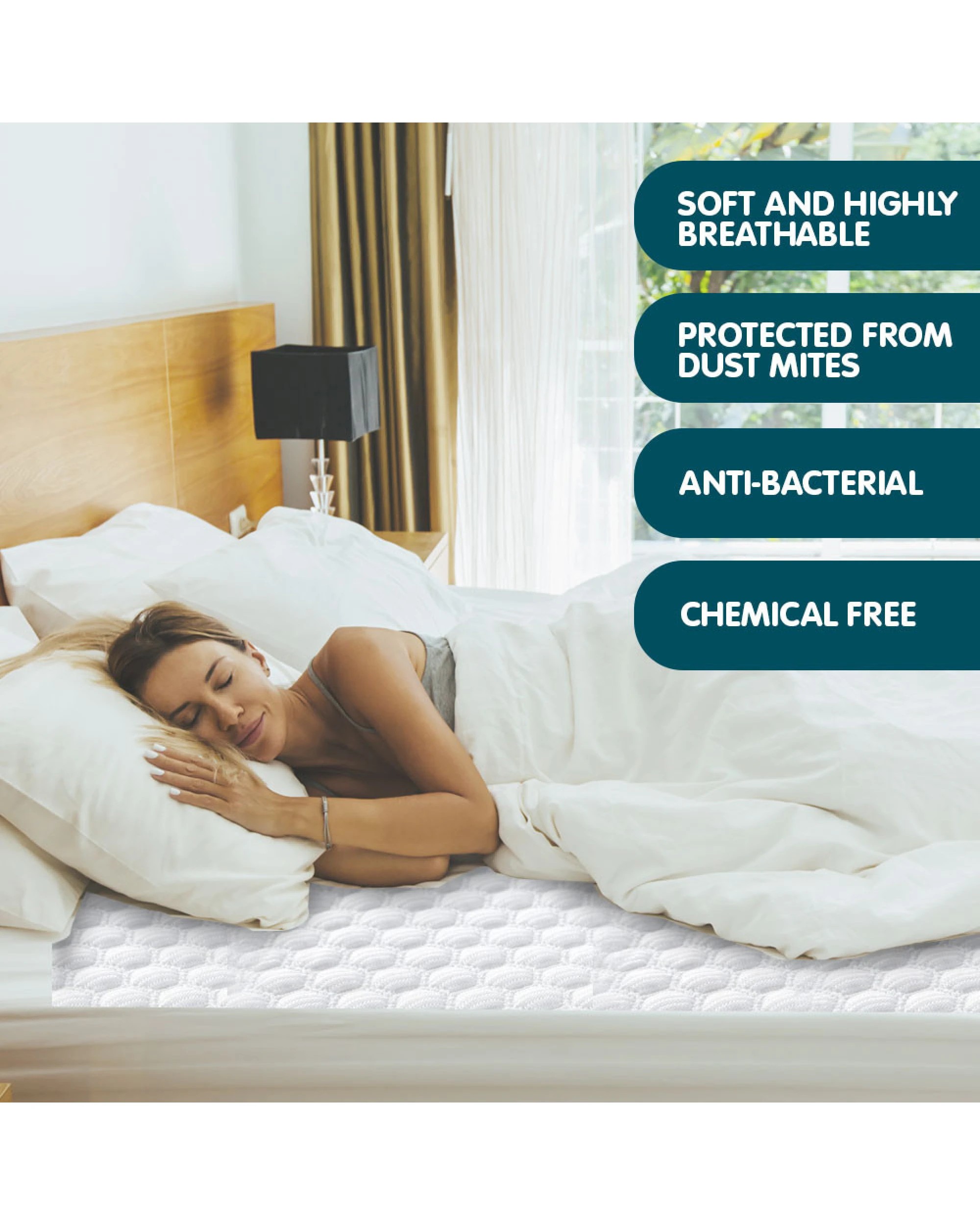 9 Laura Hill Cool Max Mattress Protector-King Single, 9 of 9