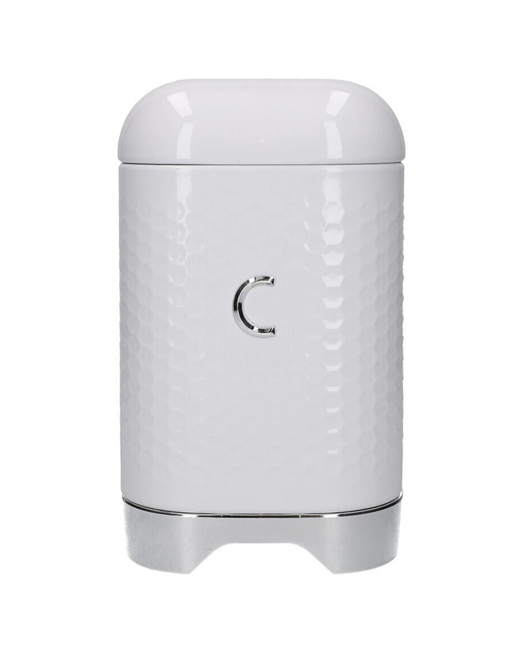 5 Kitchen Craft Lovello Carbon Steel Retro Coffee Canister 2PK Geometric Finish - White, 5 of 7