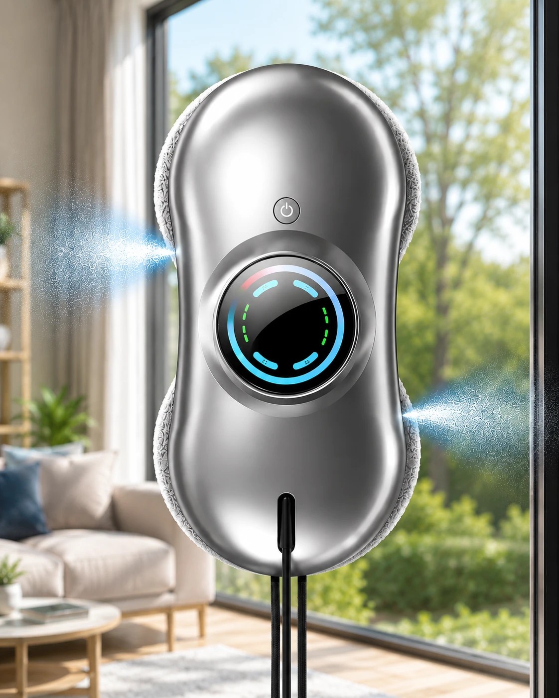 1 Advwin Window Cleaning Robot Auto Dual Water Spray - Silver, 1 of 9