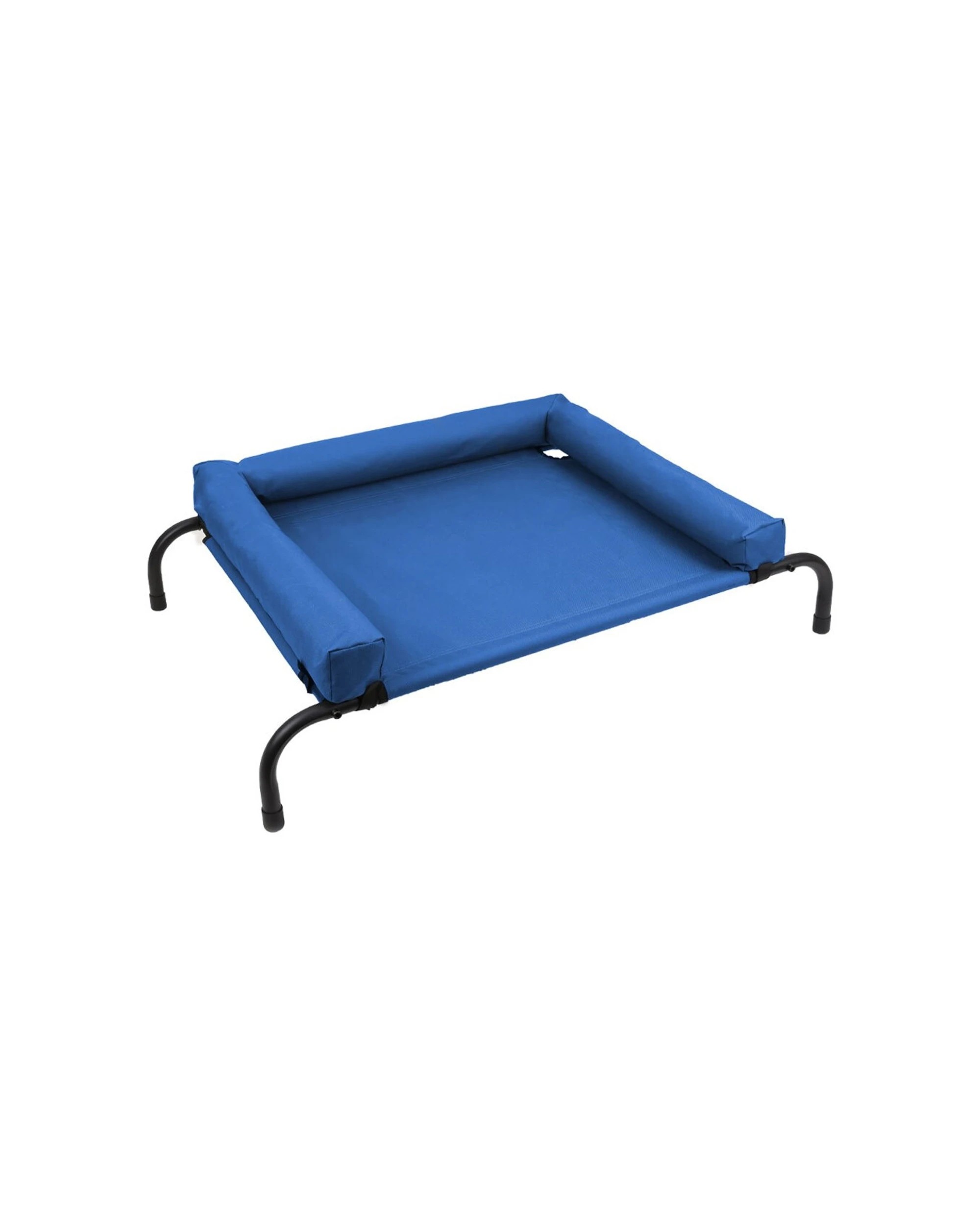 1 Paws And Claws 90cm Blue Elevated Bolster Pet Bed Durable Washable Indoor Dog Bed - Large Size Blue
 - Blue, 1 of 2