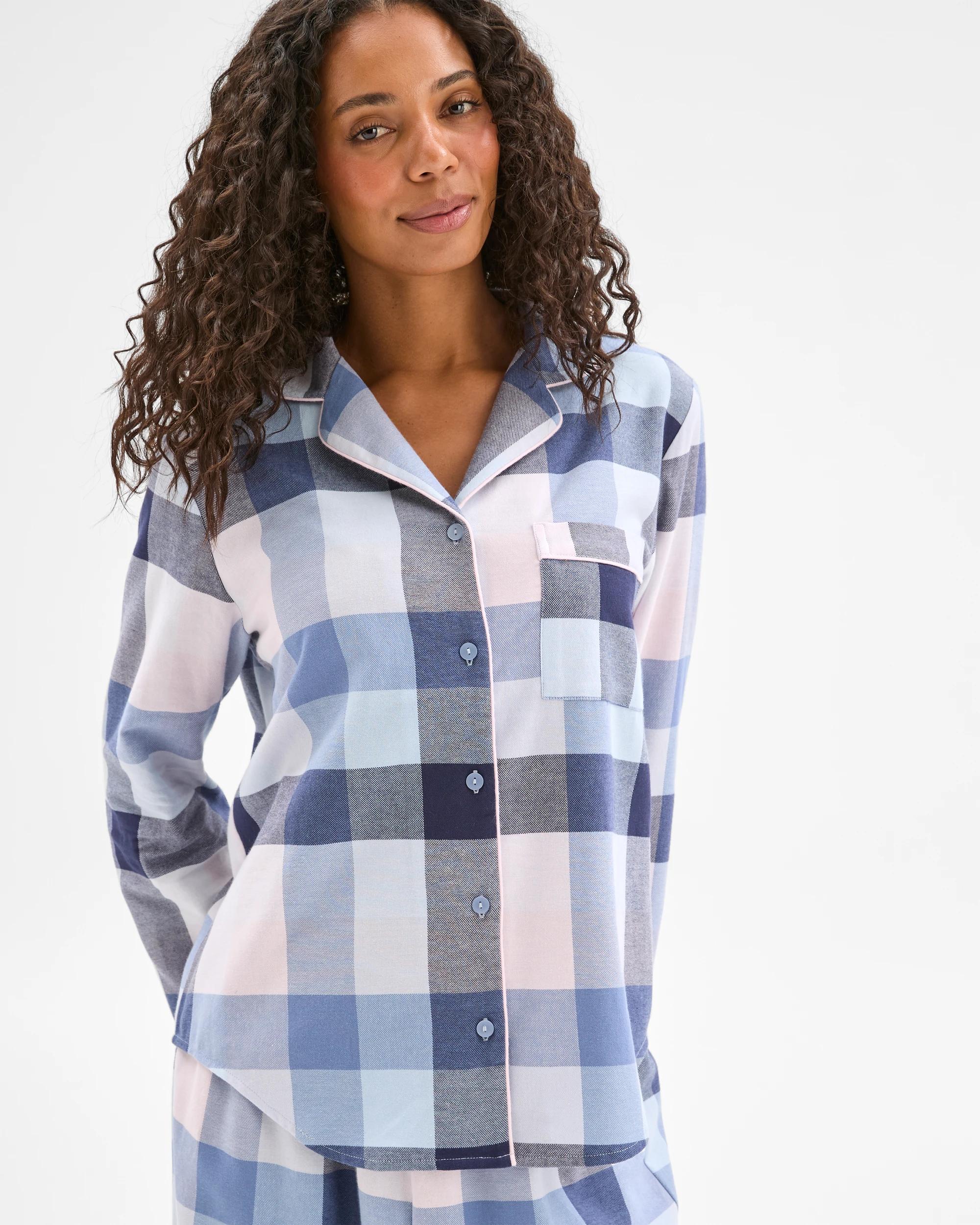 2 Target Woman Australian Cotton Flannelette Pyjama Set BUFFALO CHECK BLUE, 2 of 6