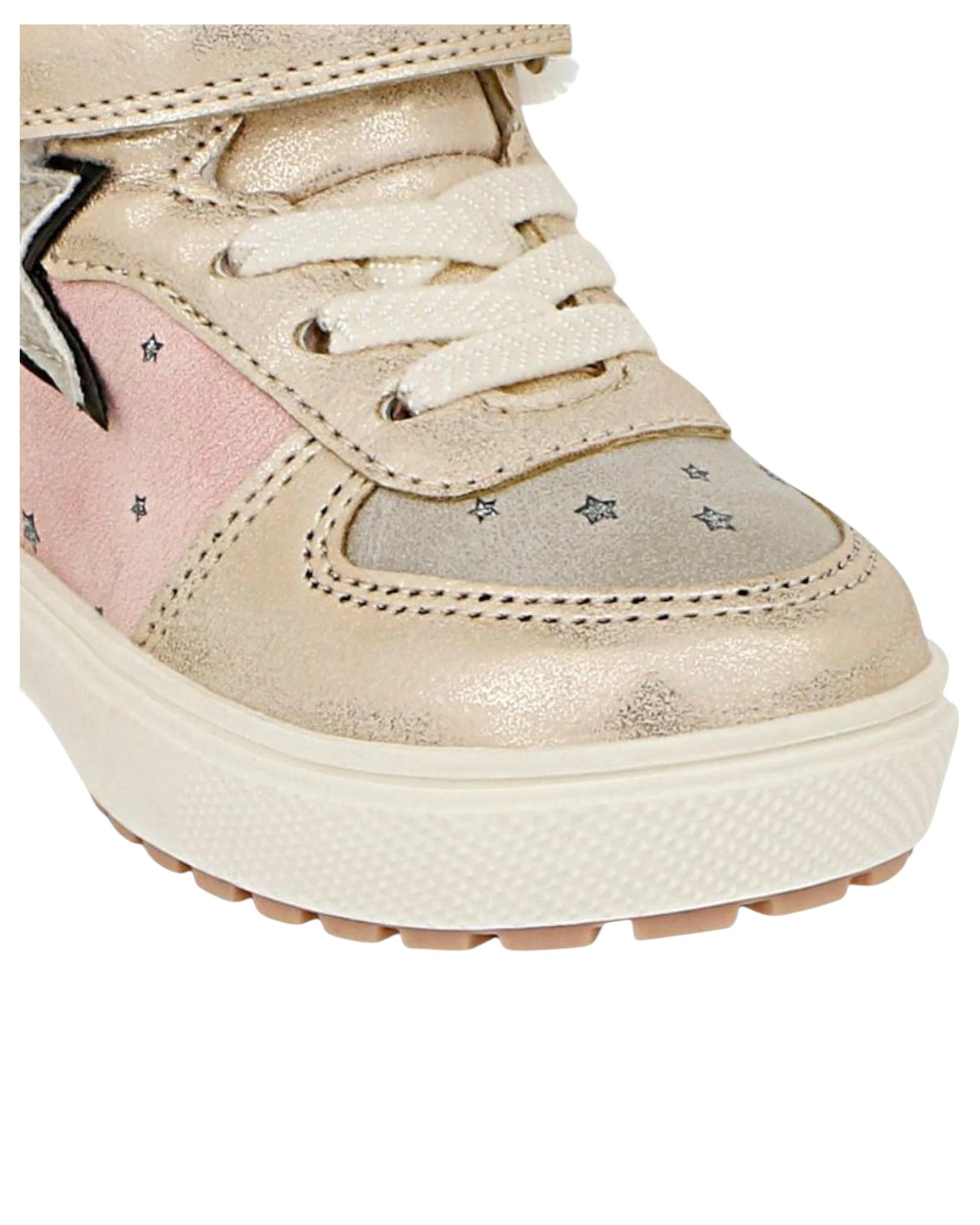 2 Grosby Geinie Star Rose Gold Infant Girls Kids Velcro Boot Lace Up Baby Shoes ROSE GOLD, 2 of 3
