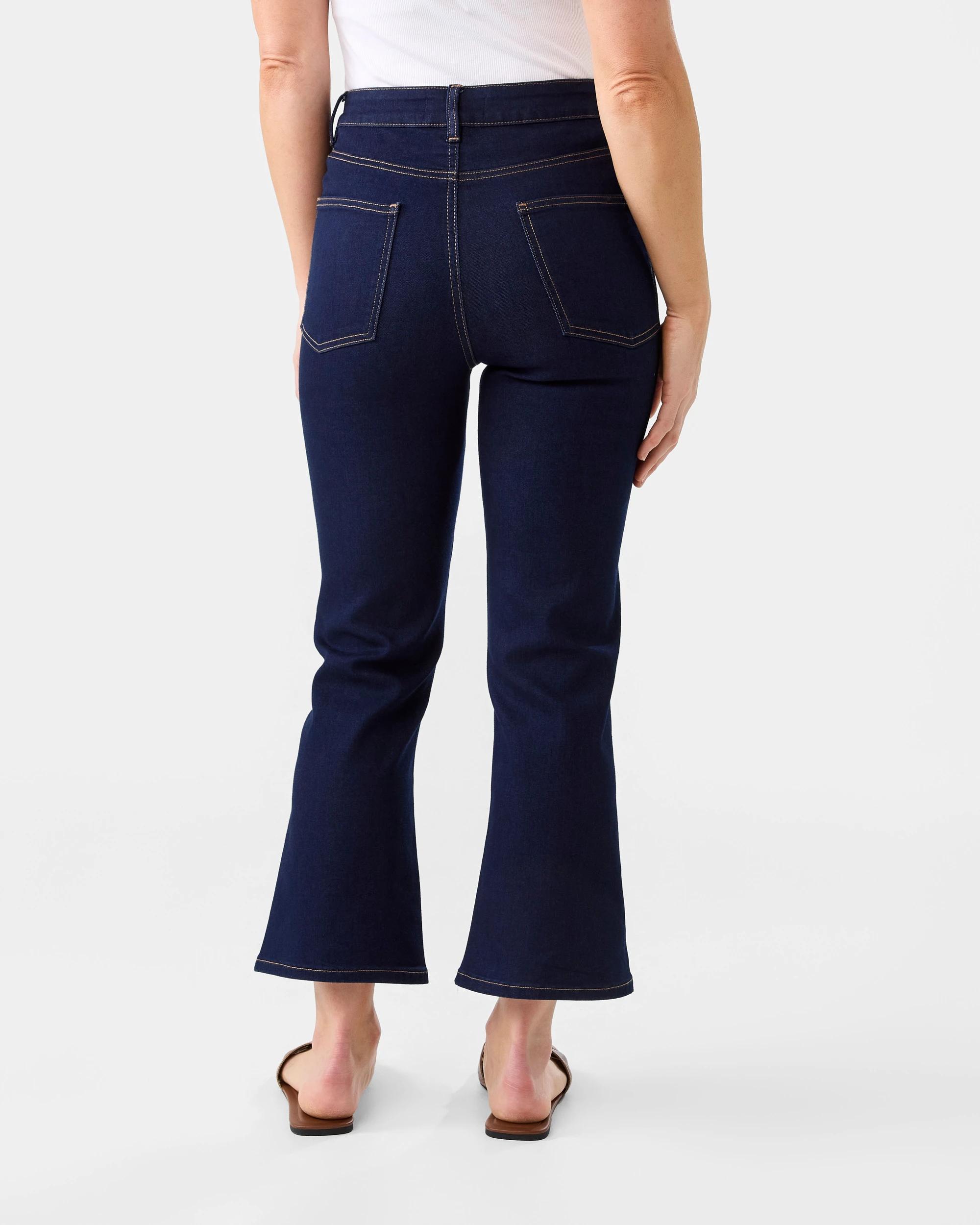 3 Cropped Kick Flare Jeans Indigo Wsh, 3 of 7
