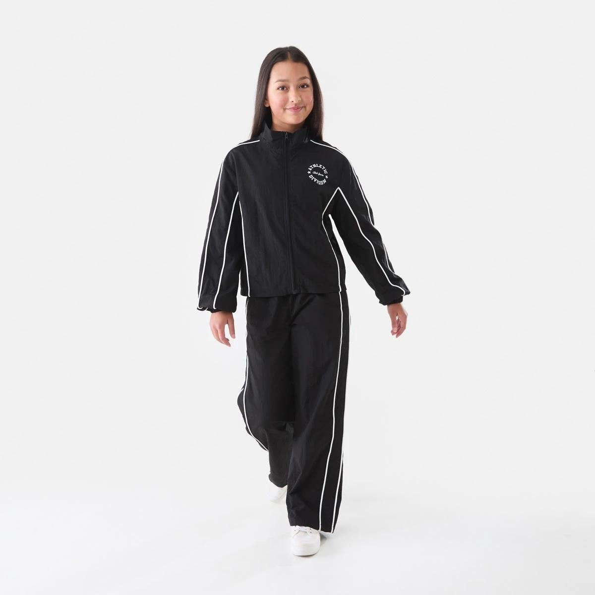 6 Active Kids Parachute Jacket Black, 6 of 7