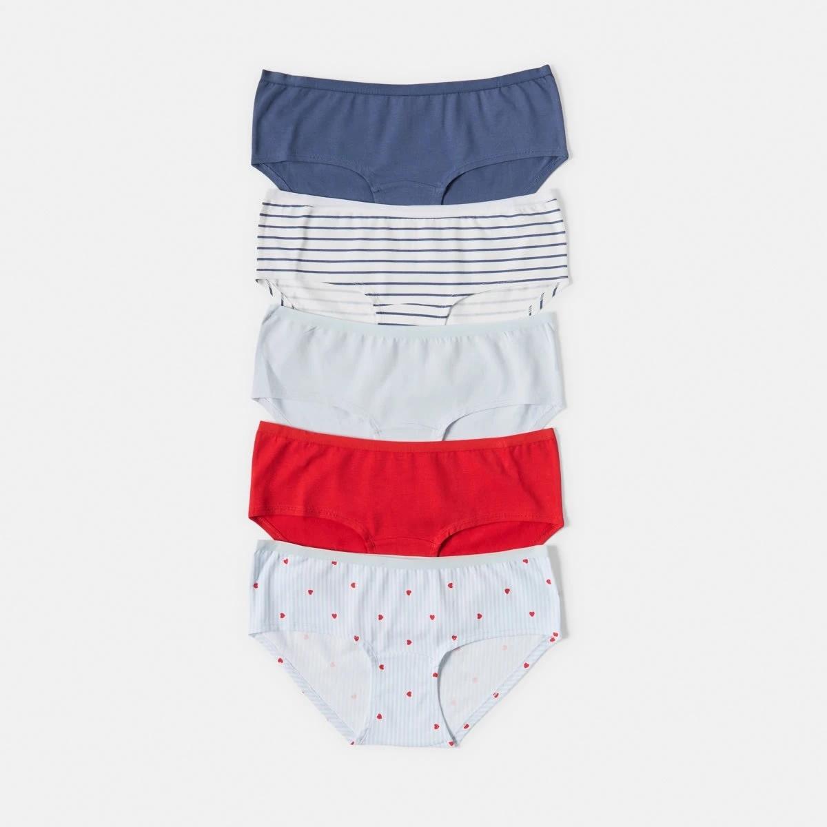 1 5 Pack Boyleg Briefs HEARTS MULTI, 1 of 10