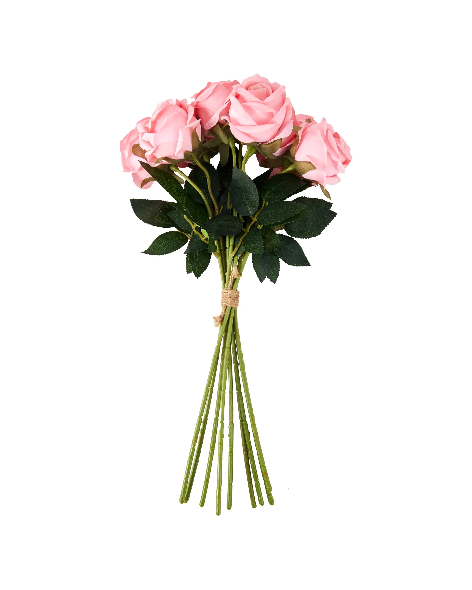 1 Artificial Pastel Pink Roses Bunch, 1 of 4