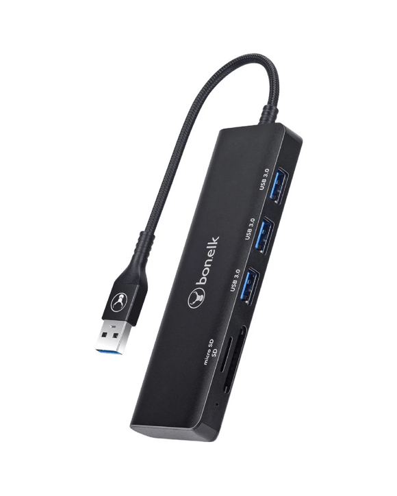 Bonelk USB-A 5-in-1 Hub Black