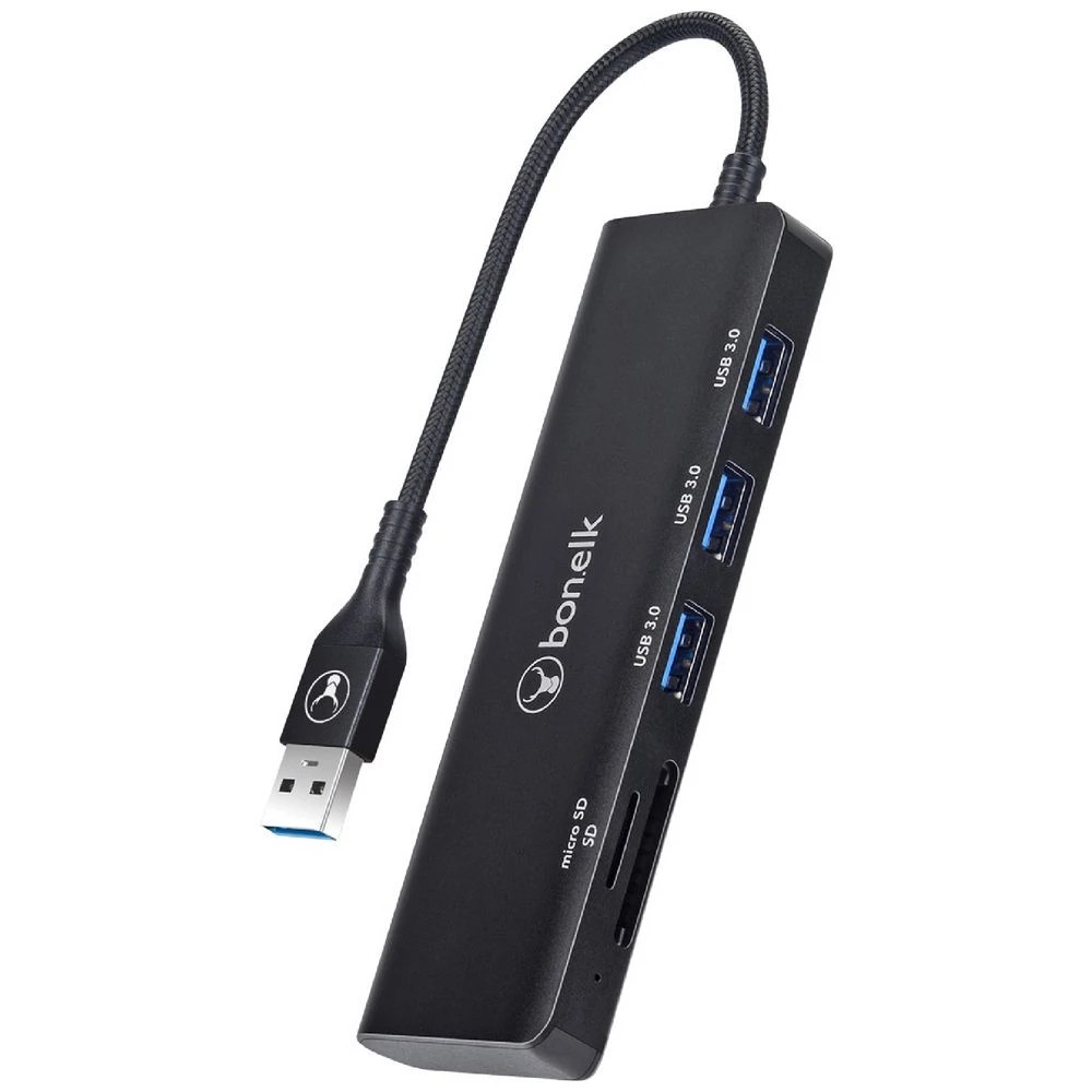 1 Bonelk USB-A 5-in-1 Hub Black, 1 of 3