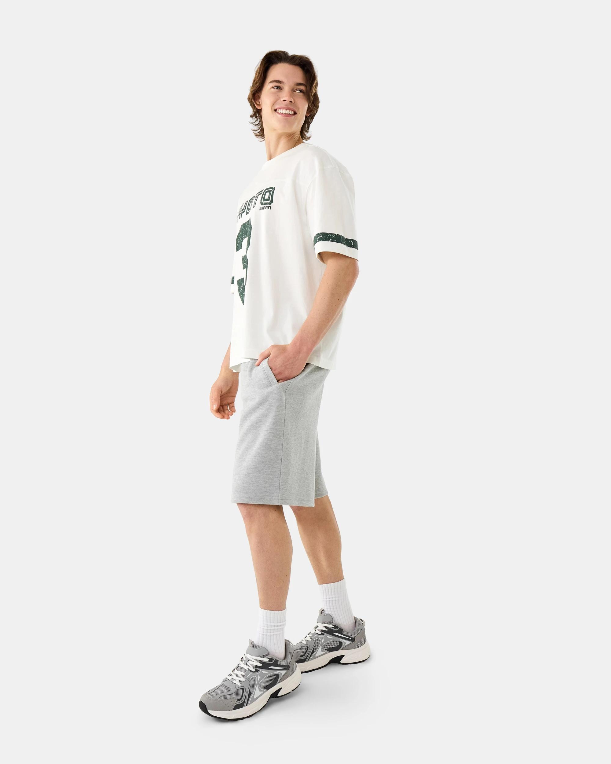 3 Baggy Interlock Shorts Grey Marle, 3 of 7