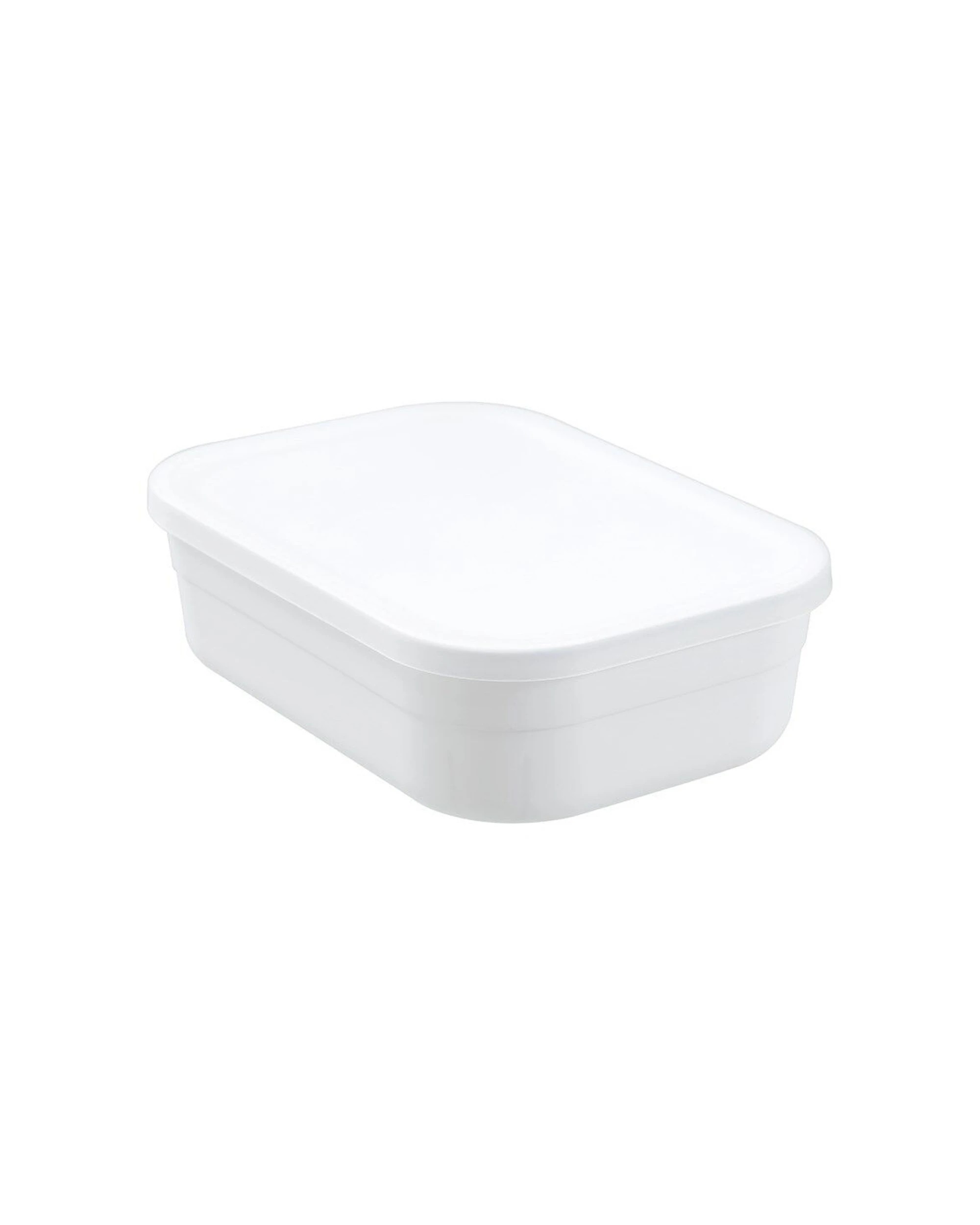 4 Boxsweden Stackable Storage Container Lidded 24.5cm 2.3L Durable Plastic
 - white, 4 of 6