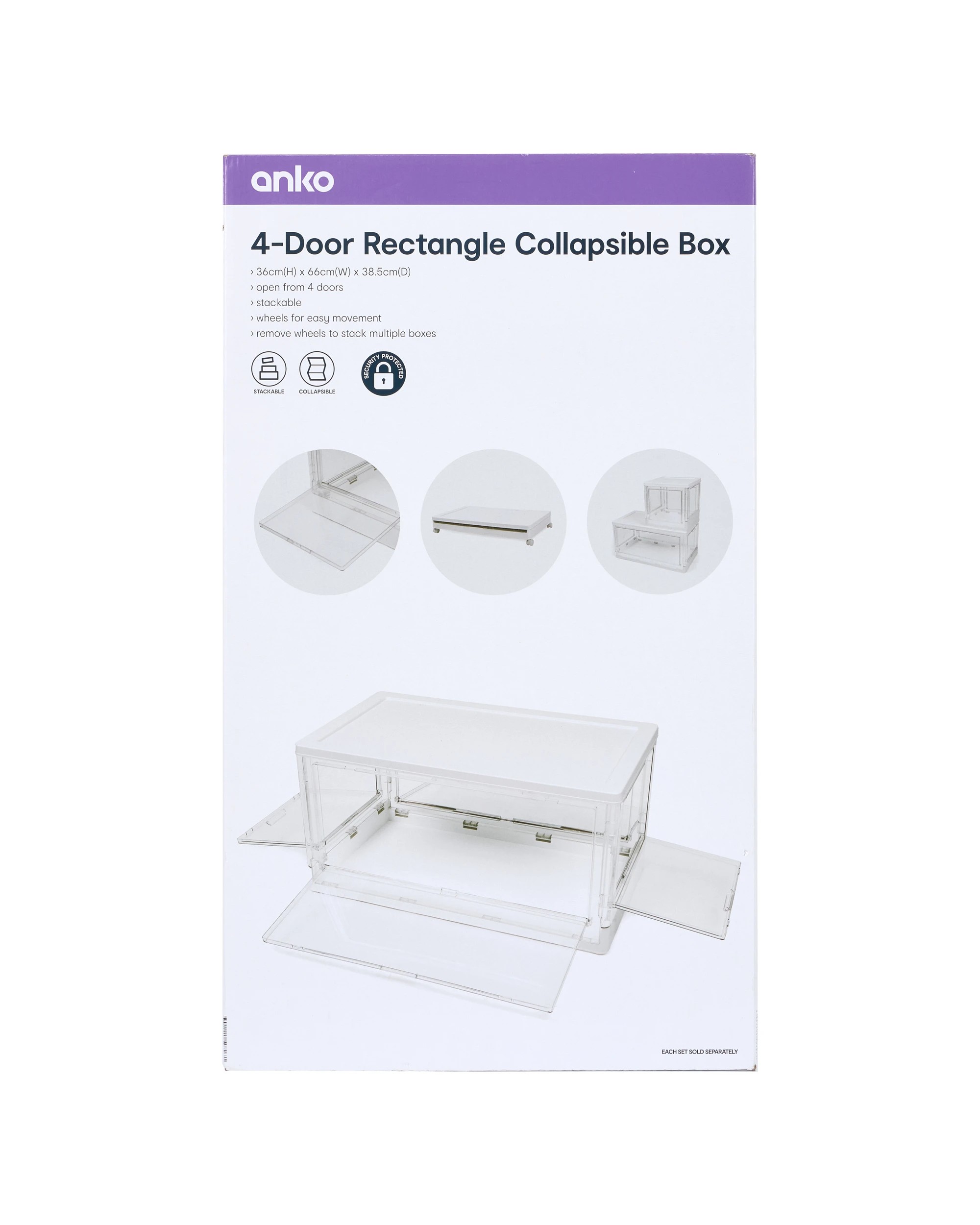 10 60L 4-Door Rectangle Collapsible Box, 10 of 10
