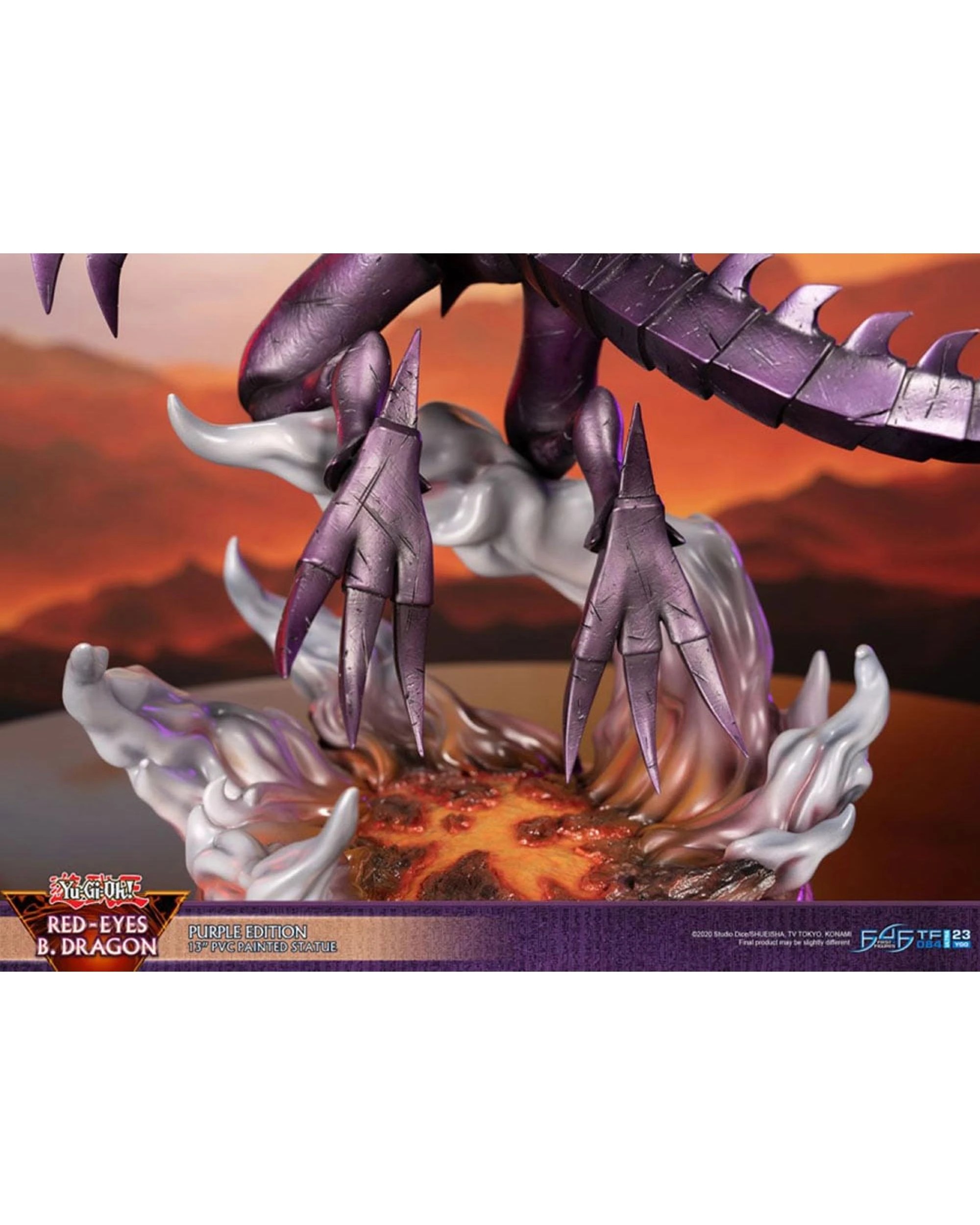 9 YU-GI-OH Red Eyes Black Dragon Purple Edition PVC Statue, 9 of 9