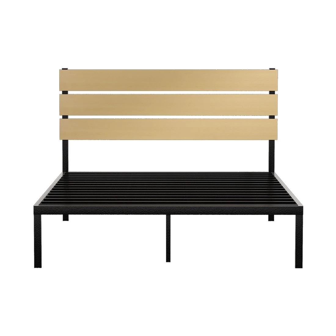 3 Artiss Bed Frame Queen Size Metal Frame PAULA - Black, 3 of 7