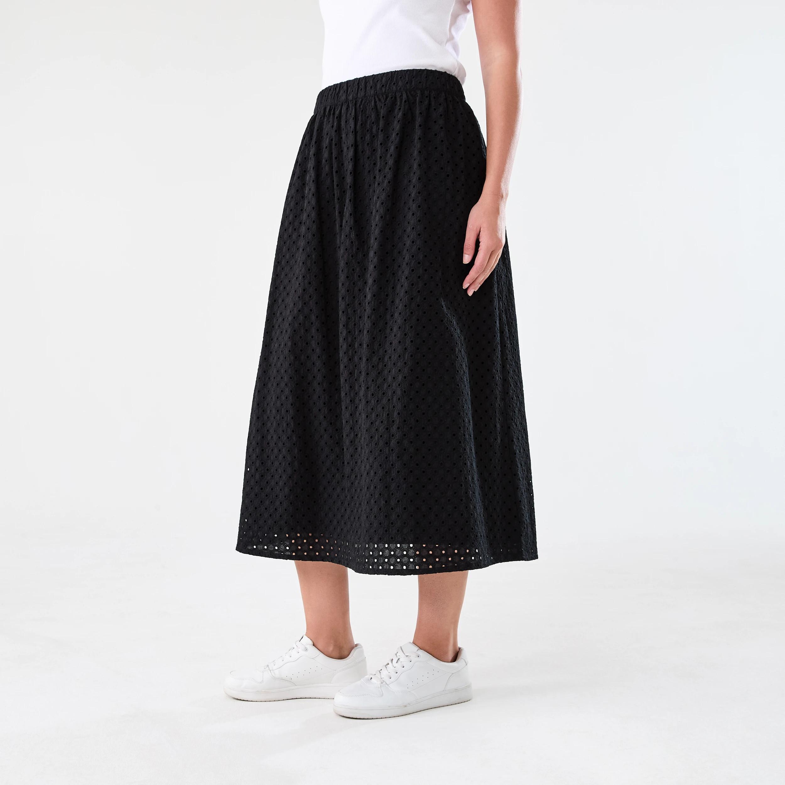 2 Broderie Maxi Skirt Black, 2 of 4