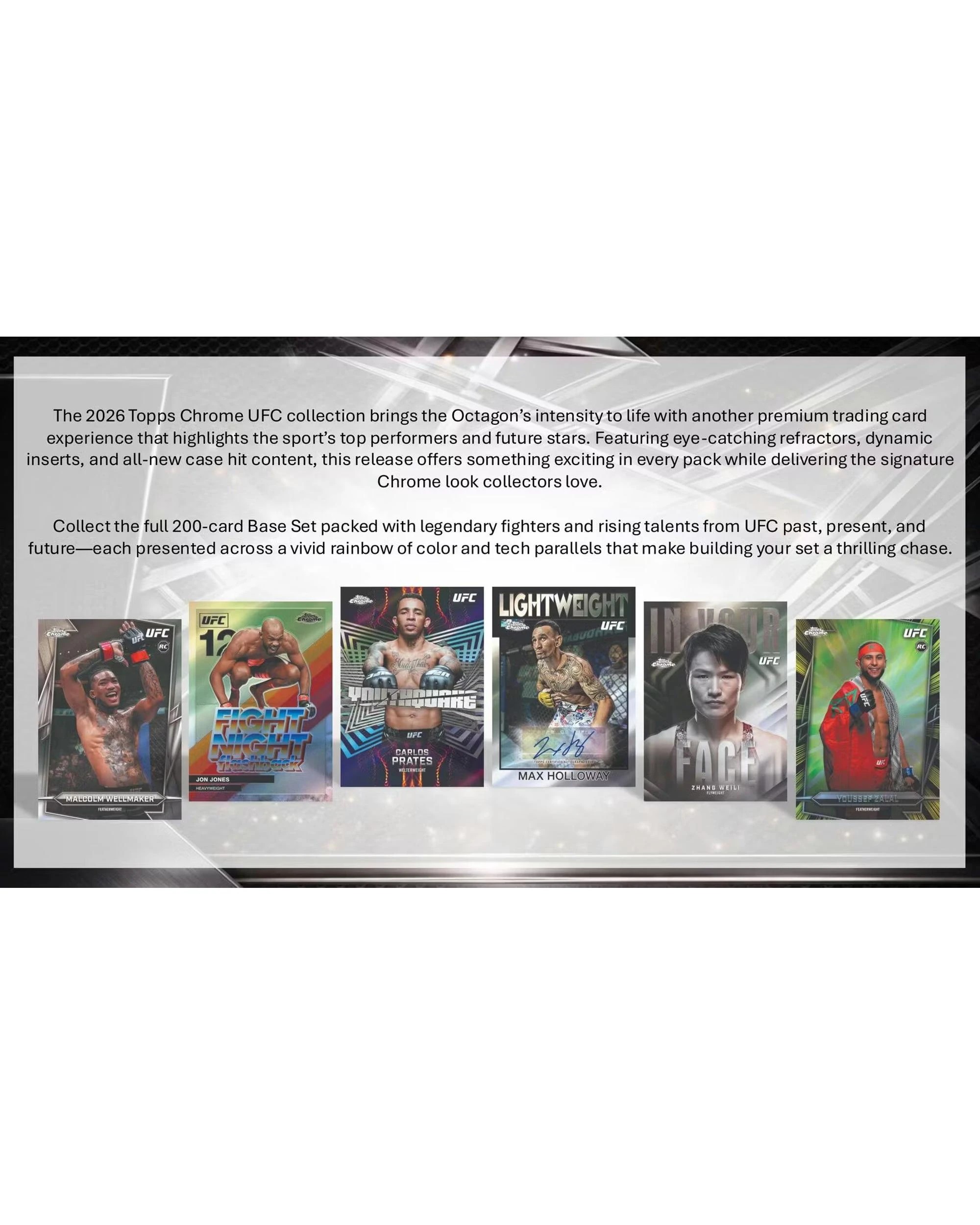 3 Topps Chrome 2026 UFC Hobby Pack, 3 of 9