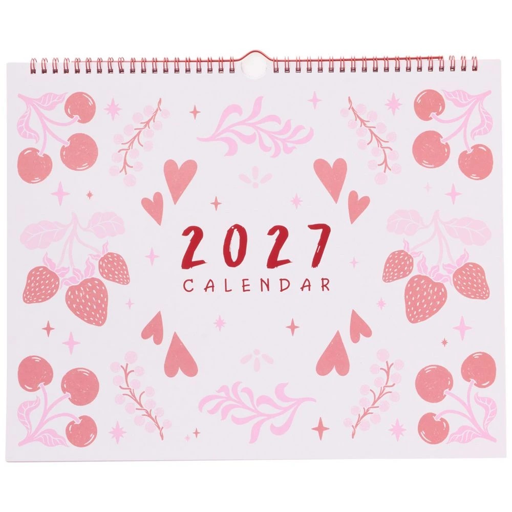 1 Officeworks 2027 Wall Calendar Strawberry, 1 of 3
