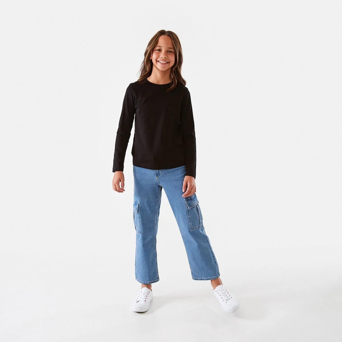 5 Plain Long Sleeve T-shirt Black, 5 of 8