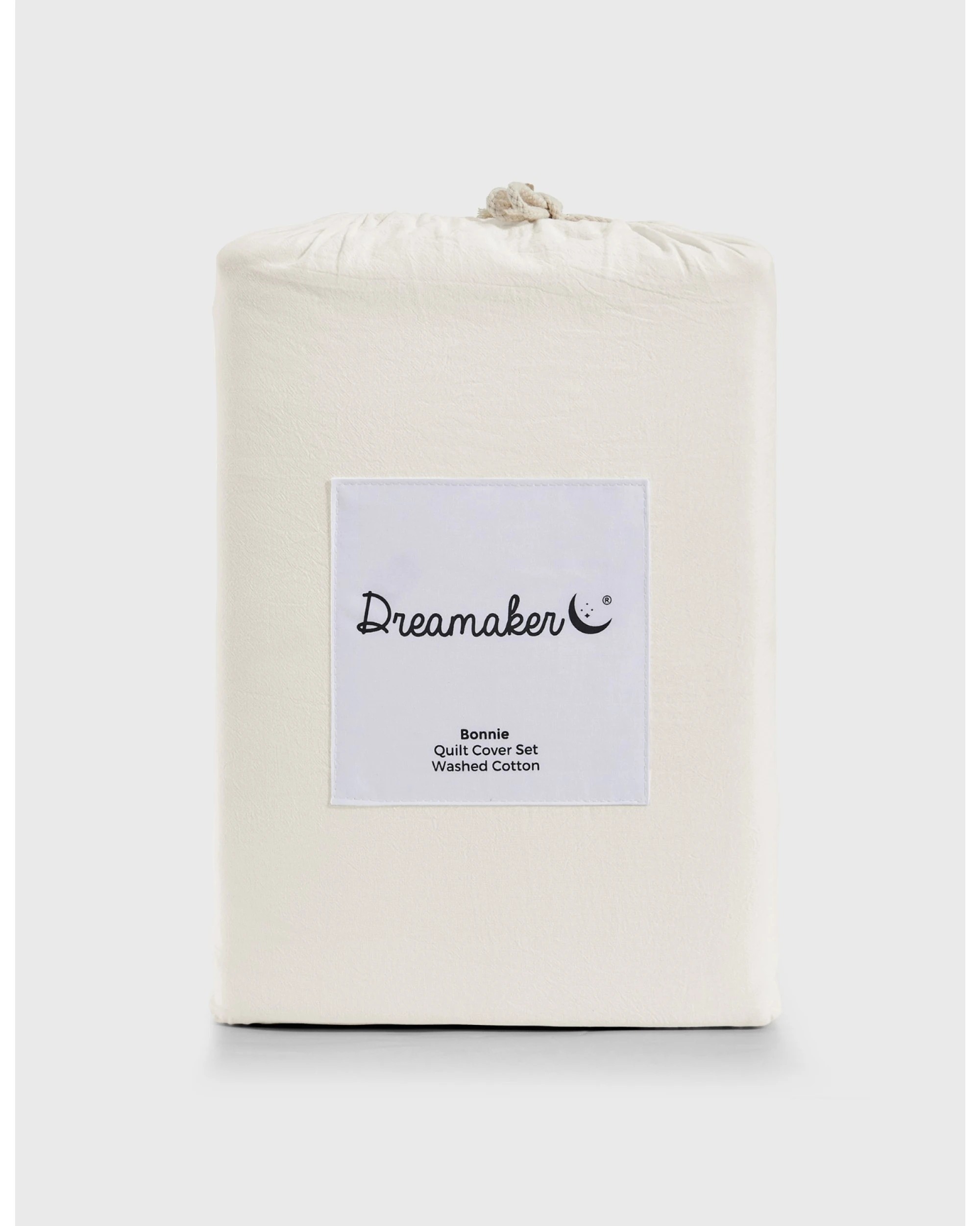 9 Dreamaker Bonnie Washed Cotton Quilt Cover Set with Bows - Queen Bed - White, 9 of 9