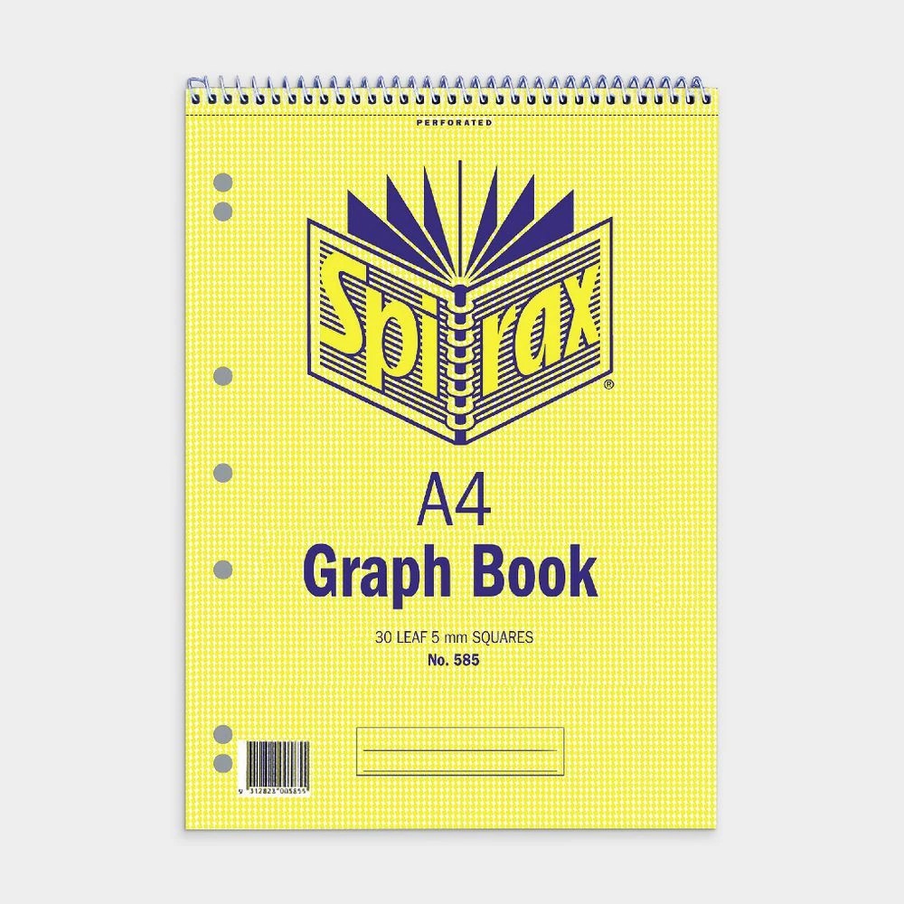 3 Spirax No. 585 A4 Graph Pad 5mm 30 Sheet, 3 of 3